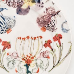 Grandma's Garden, Contemporary Porcelain Dinner Plates with Floral Design
