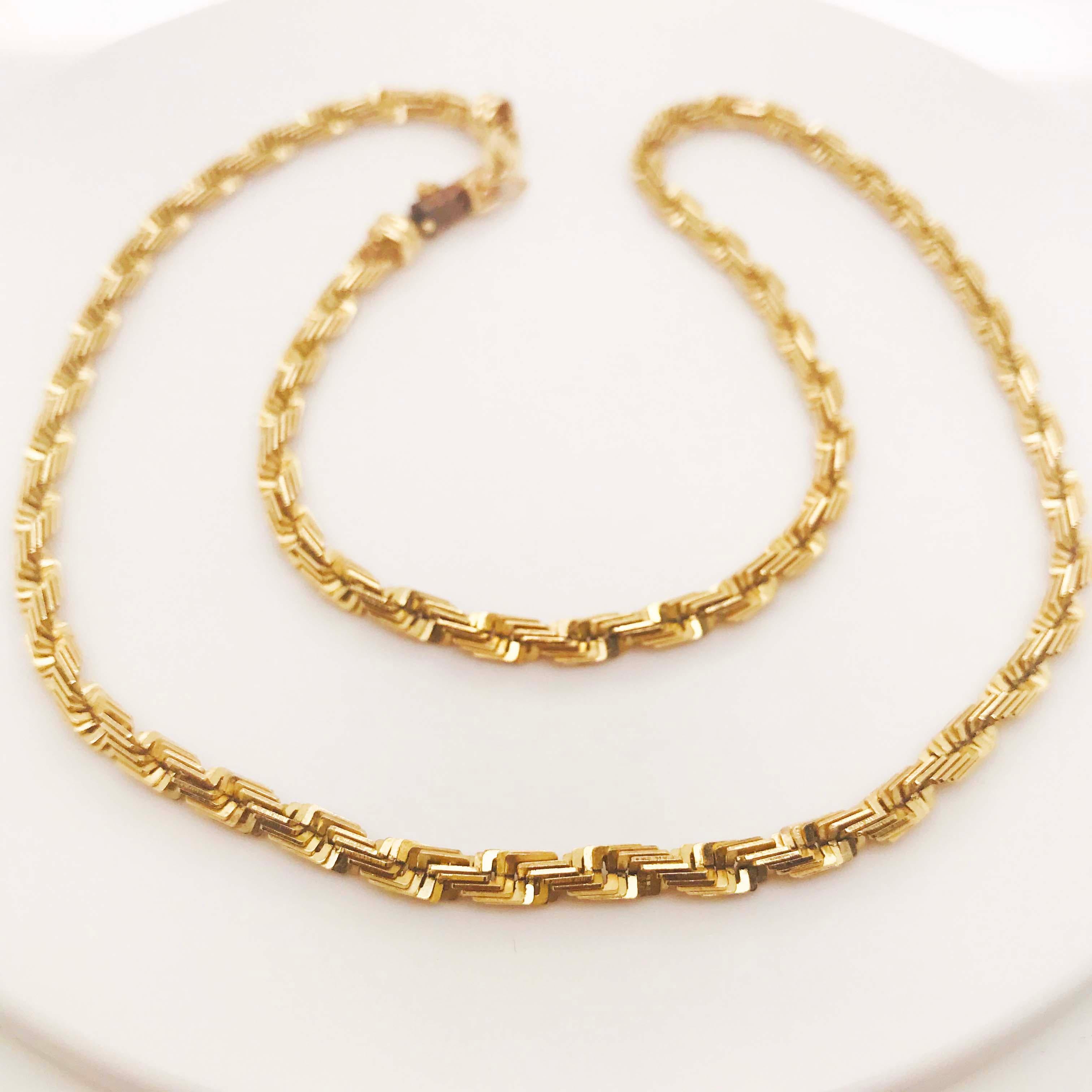 Große Grando-Seilkette, Diamantschliff, 14 Karat Gelbgold, 21,8 GM 9