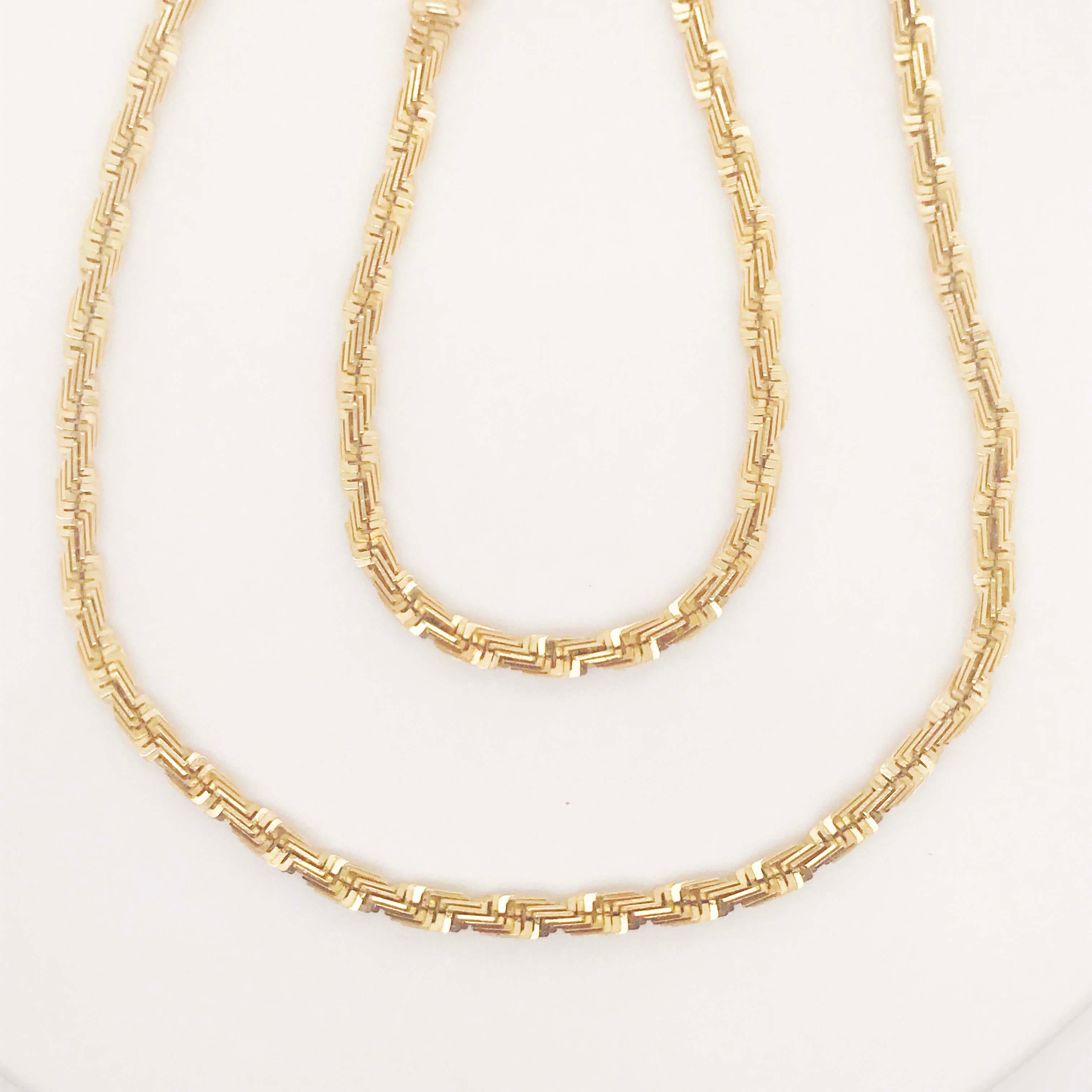 Große Grando-Seilkette, Diamantschliff, 14 Karat Gelbgold, 21,8 GM 10