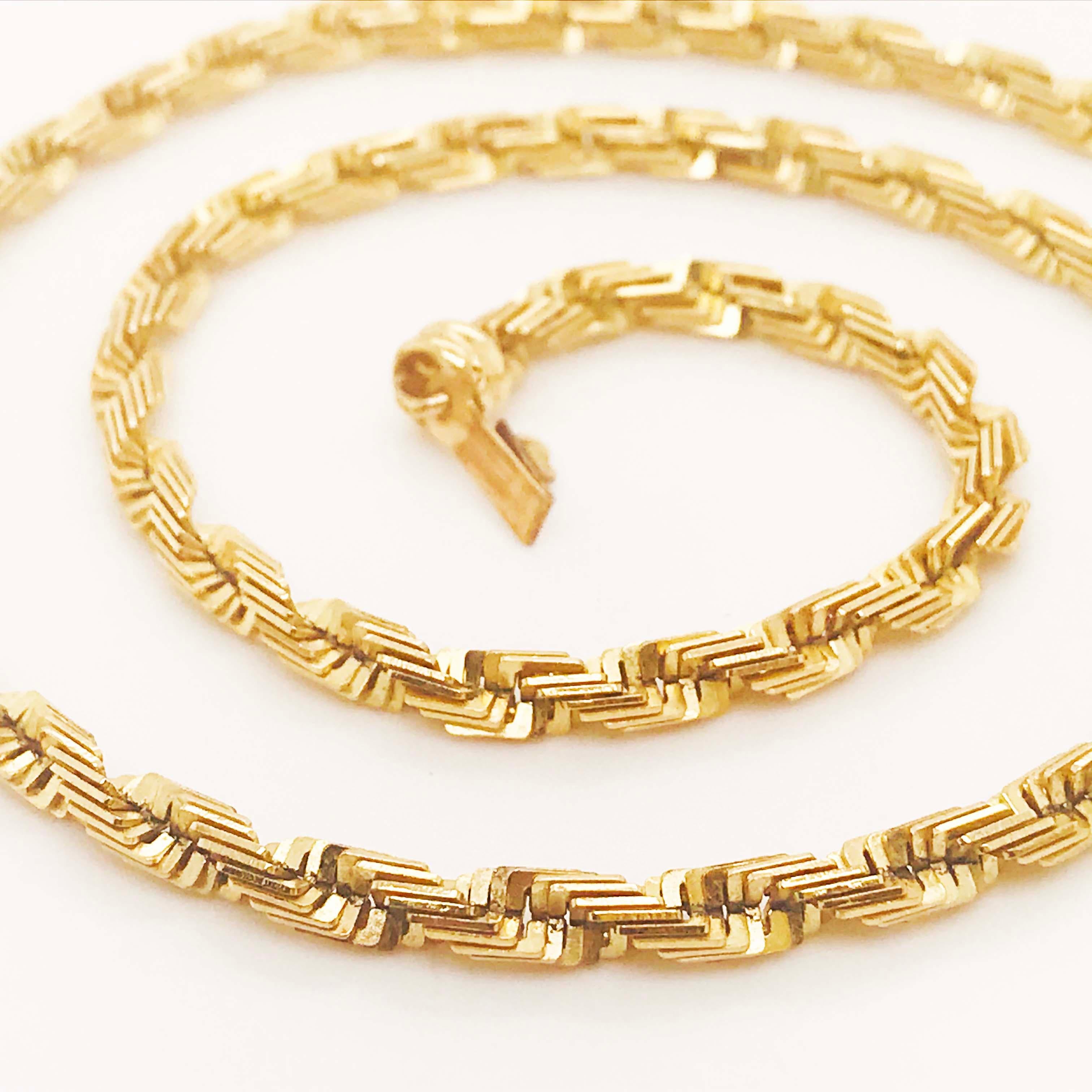 Große Grando-Seilkette, Diamantschliff, 14 Karat Gelbgold, 21,8 GM Damen