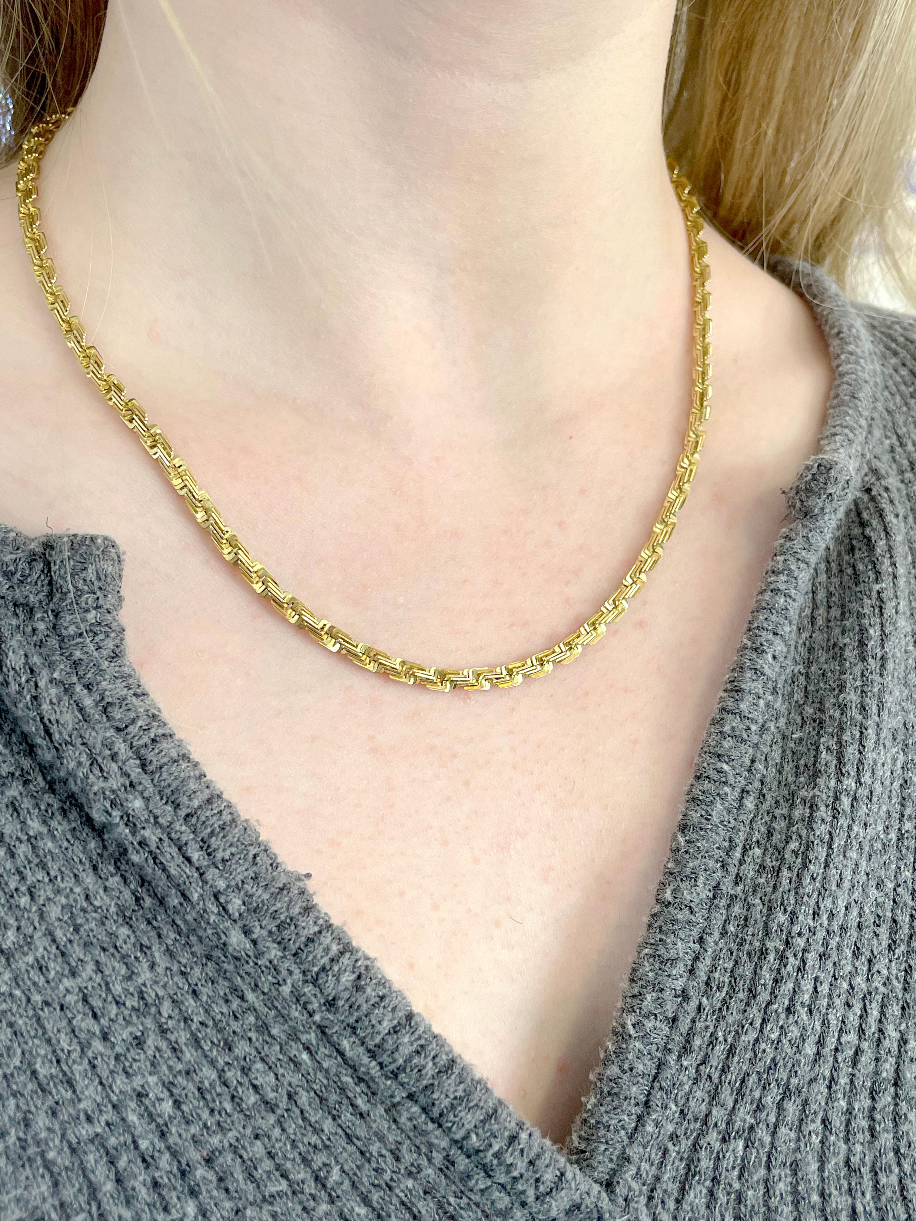 Große Grando-Seilkette, Diamantschliff, 14 Karat Gelbgold, 21,8 GM 1