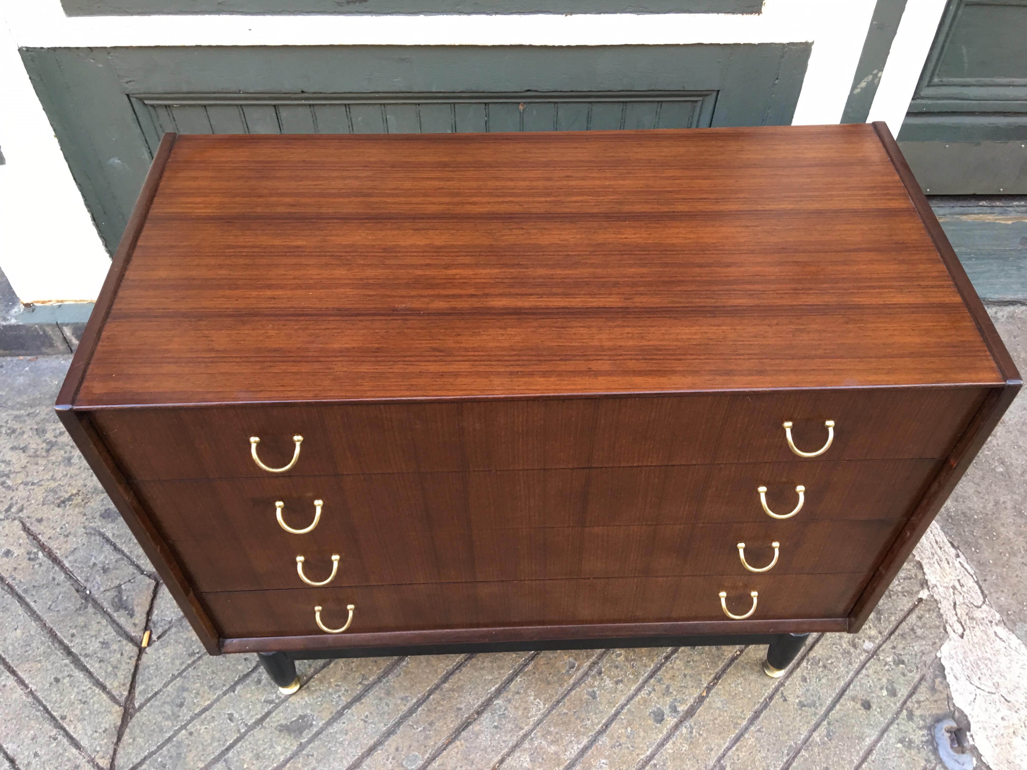 Grange French 4-Drawer Rosewood Dresser In Good Condition In Philadelphia, PA