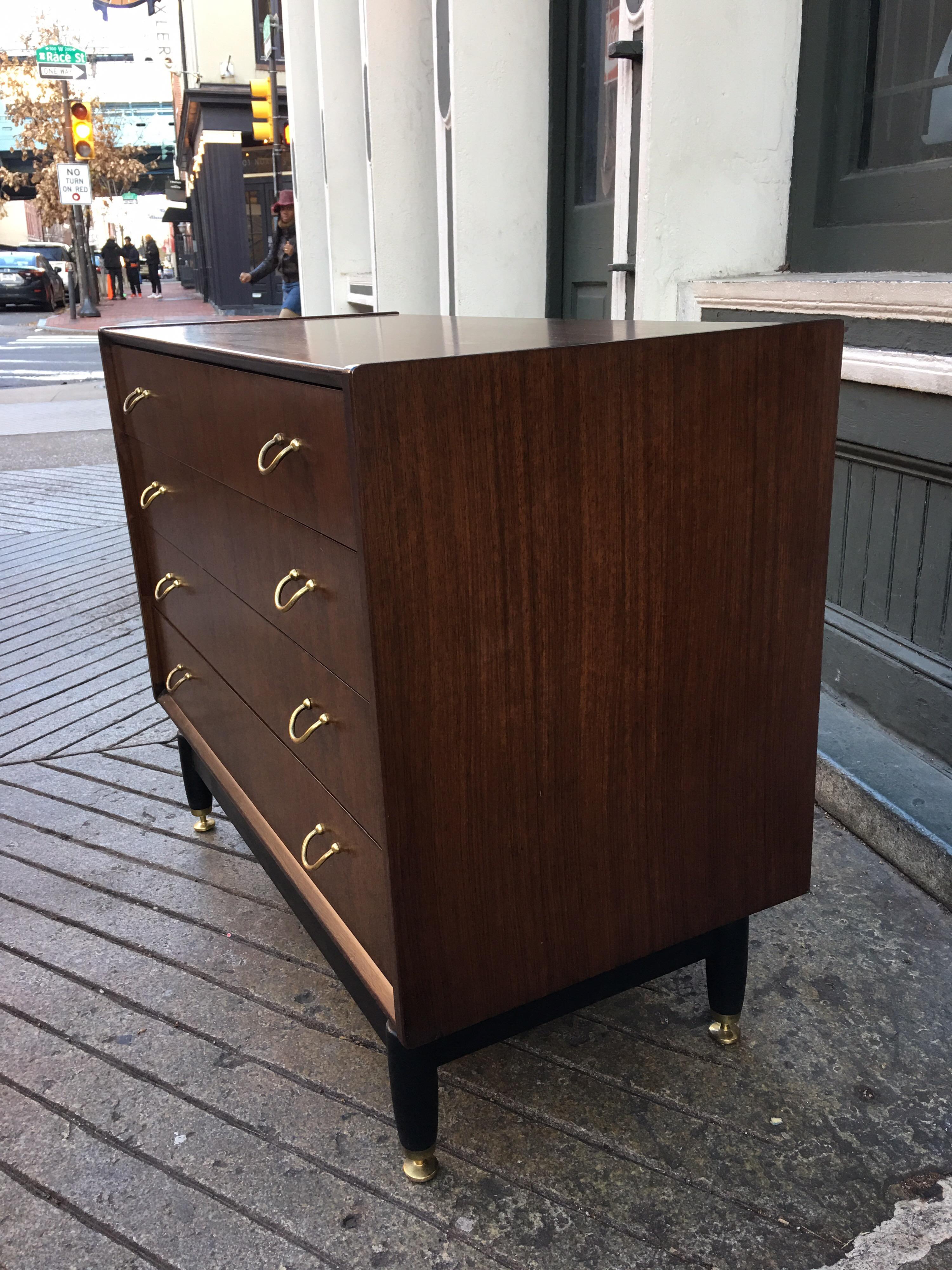 Mid-20th Century Grange French 4-Drawer Rosewood Dresser