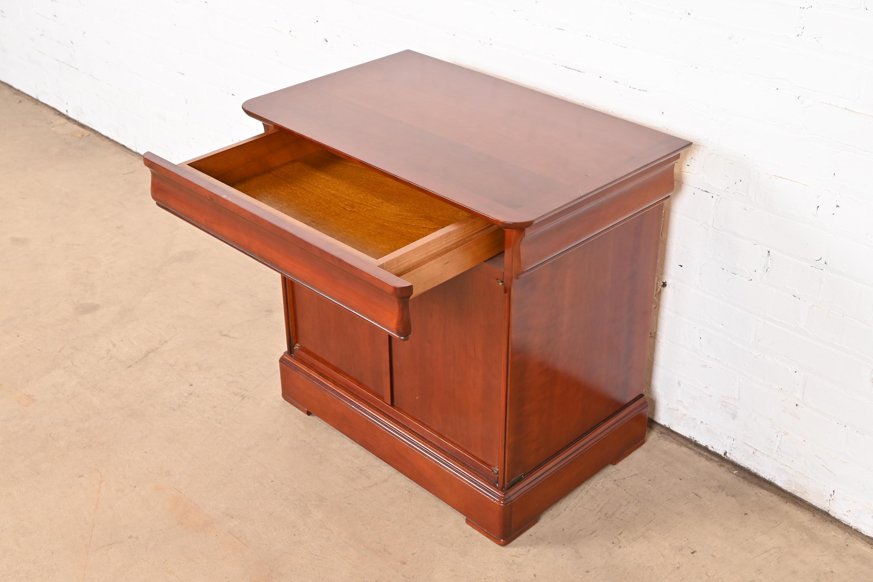 Grange French Louis Philippe Cherry Wood Bedside Chest 7