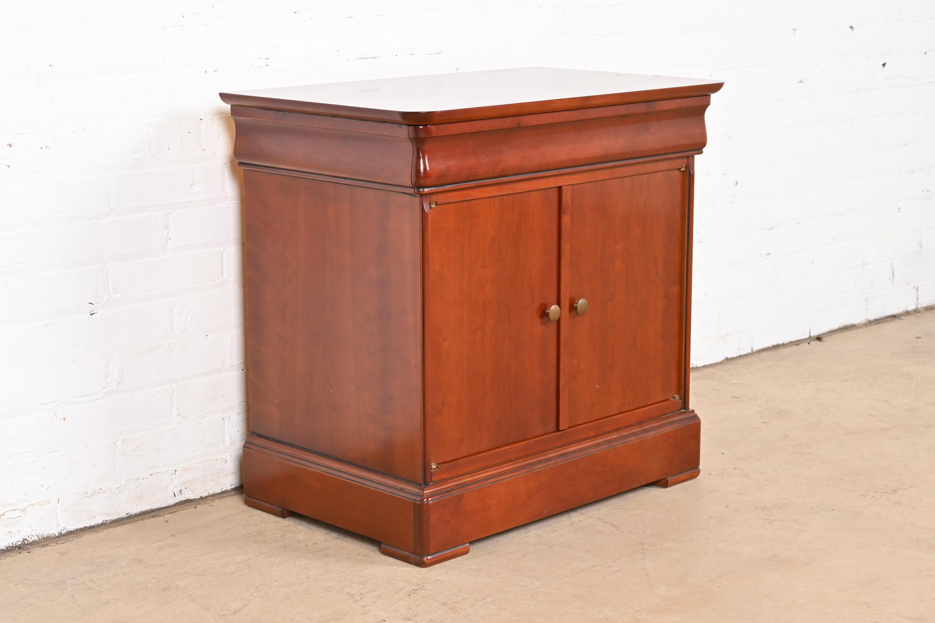 Grange French Louis Philippe Cherry Wood Bedside Chest 2