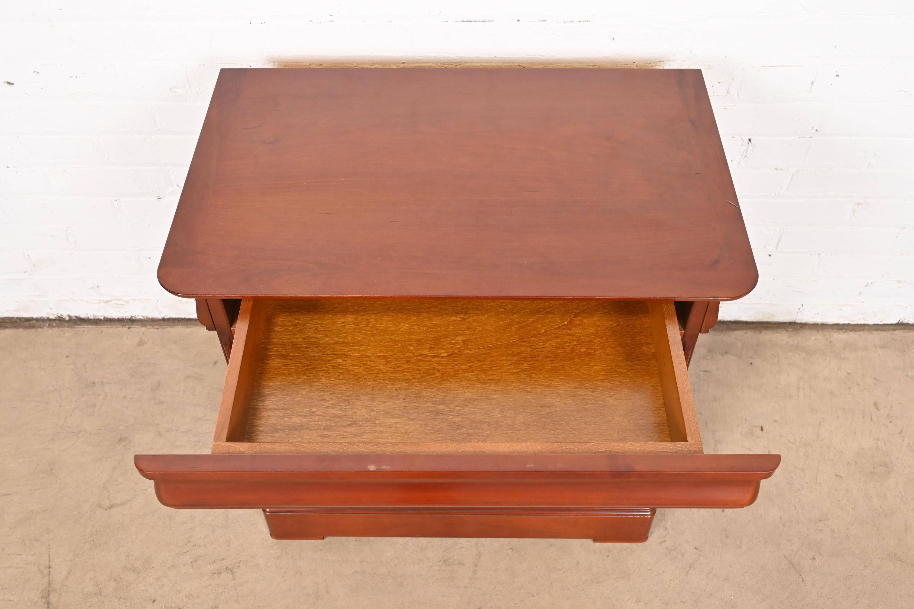 Grange French Louis Philippe Cherry Wood Bedside Chest 4