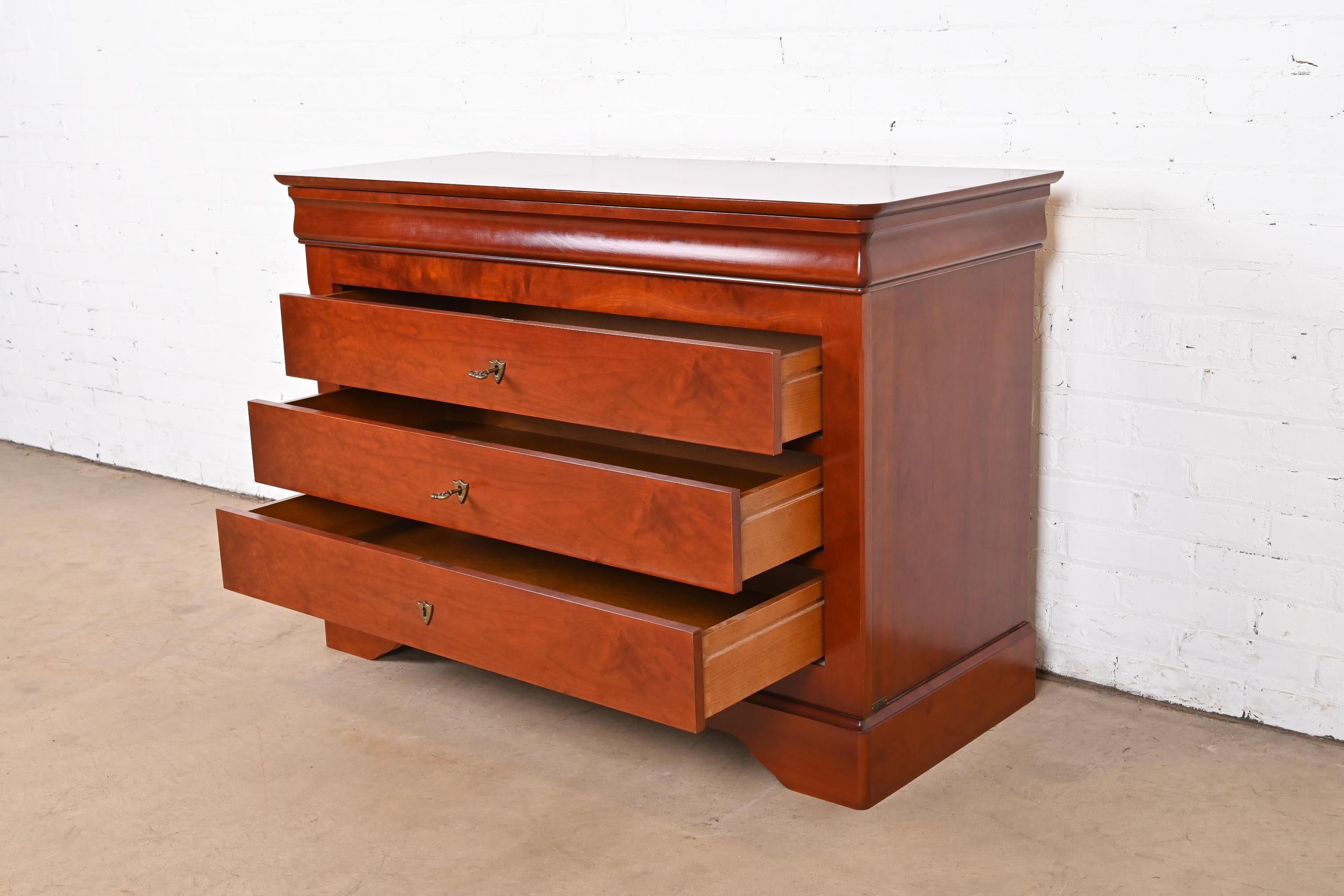 Grange French Louis Philippe Cherry Wood Chest of Drawers 4