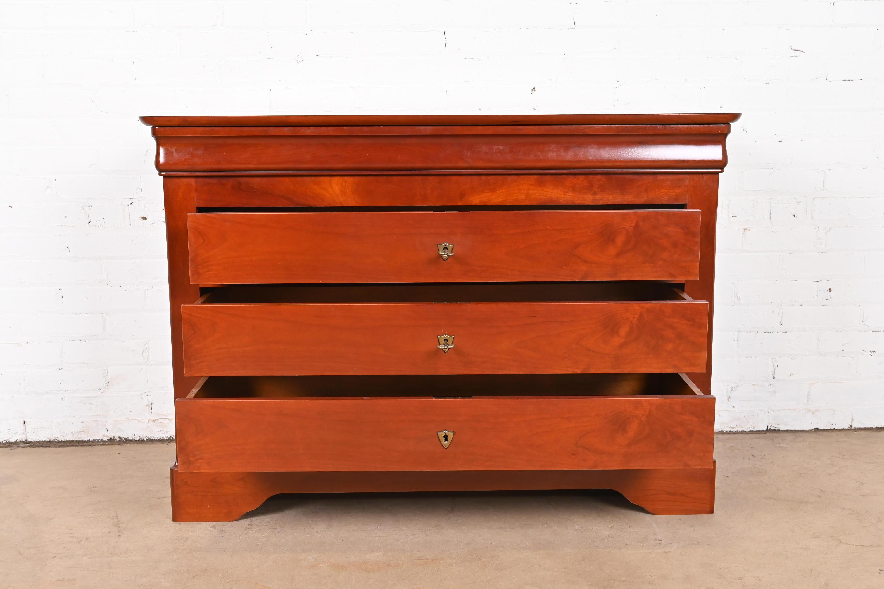 Grange French Louis Philippe Cherry Wood Chest of Drawers 3