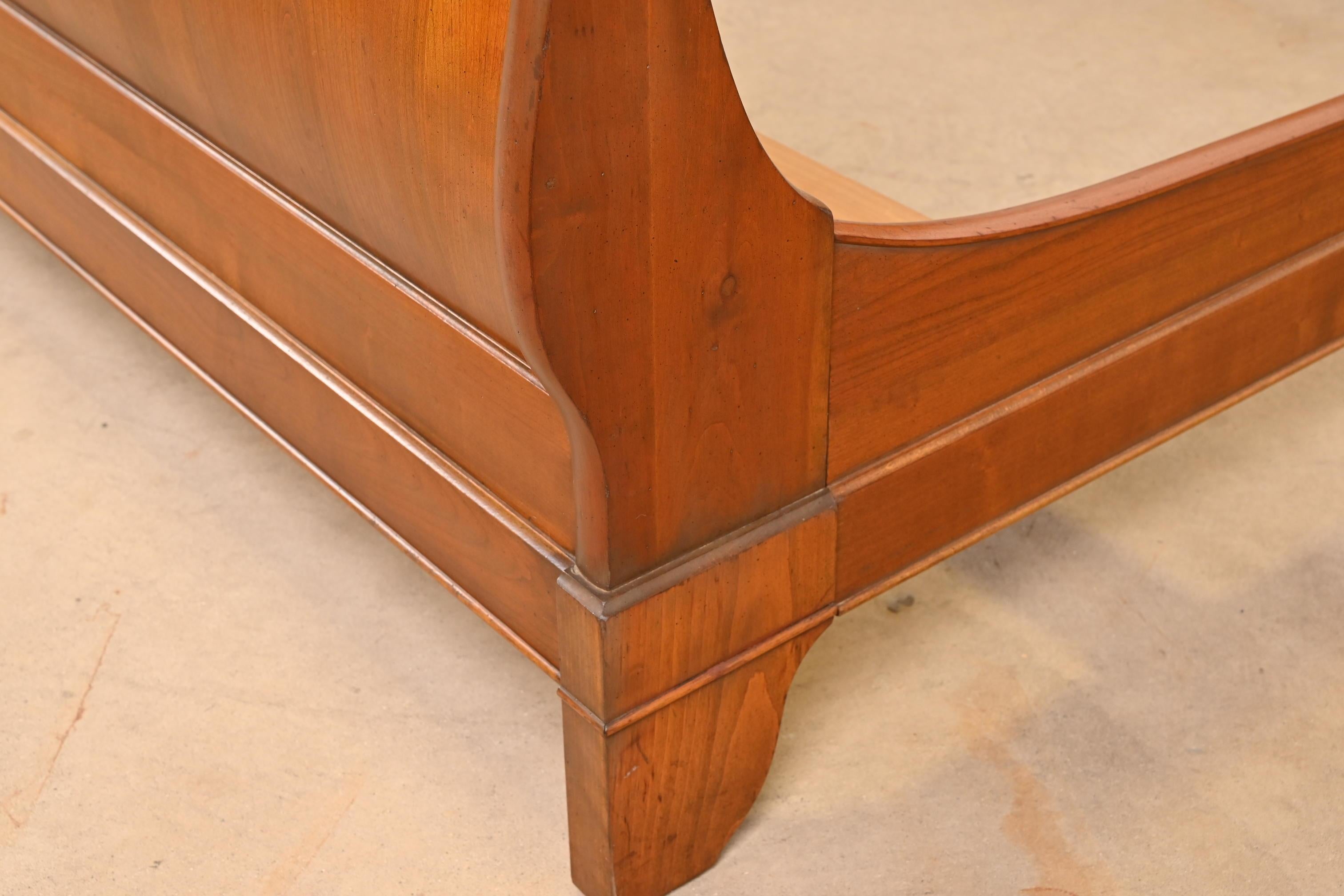Grange French Louis Philippe Cherry Wood Full Size Sleigh Bed 4