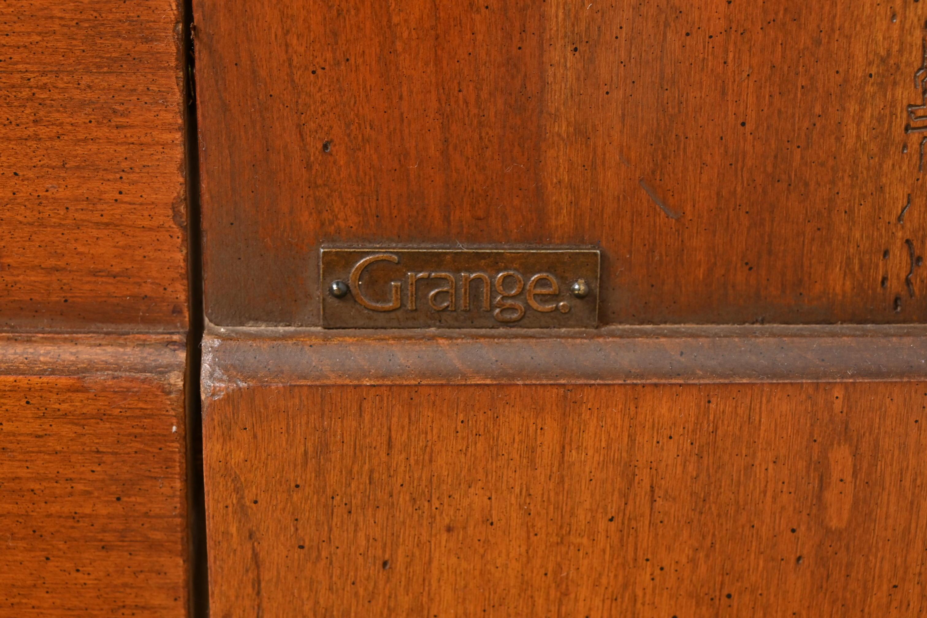 Grange French Louis Philippe Cherry Wood Full Size Sleigh Bed 5