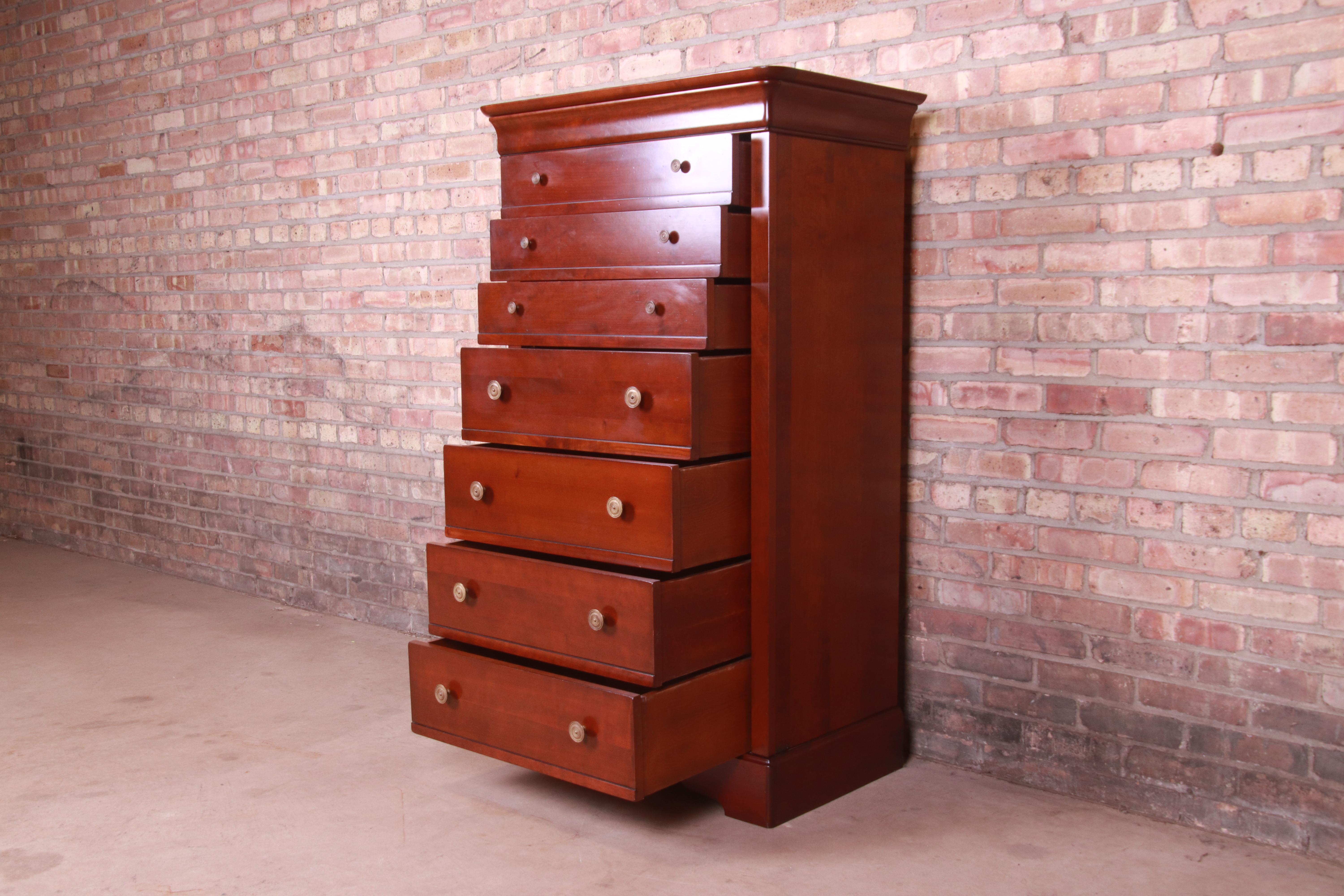 Grange French Louis Philippe Cherry Wood Lingerie Chest or Semainier 6
