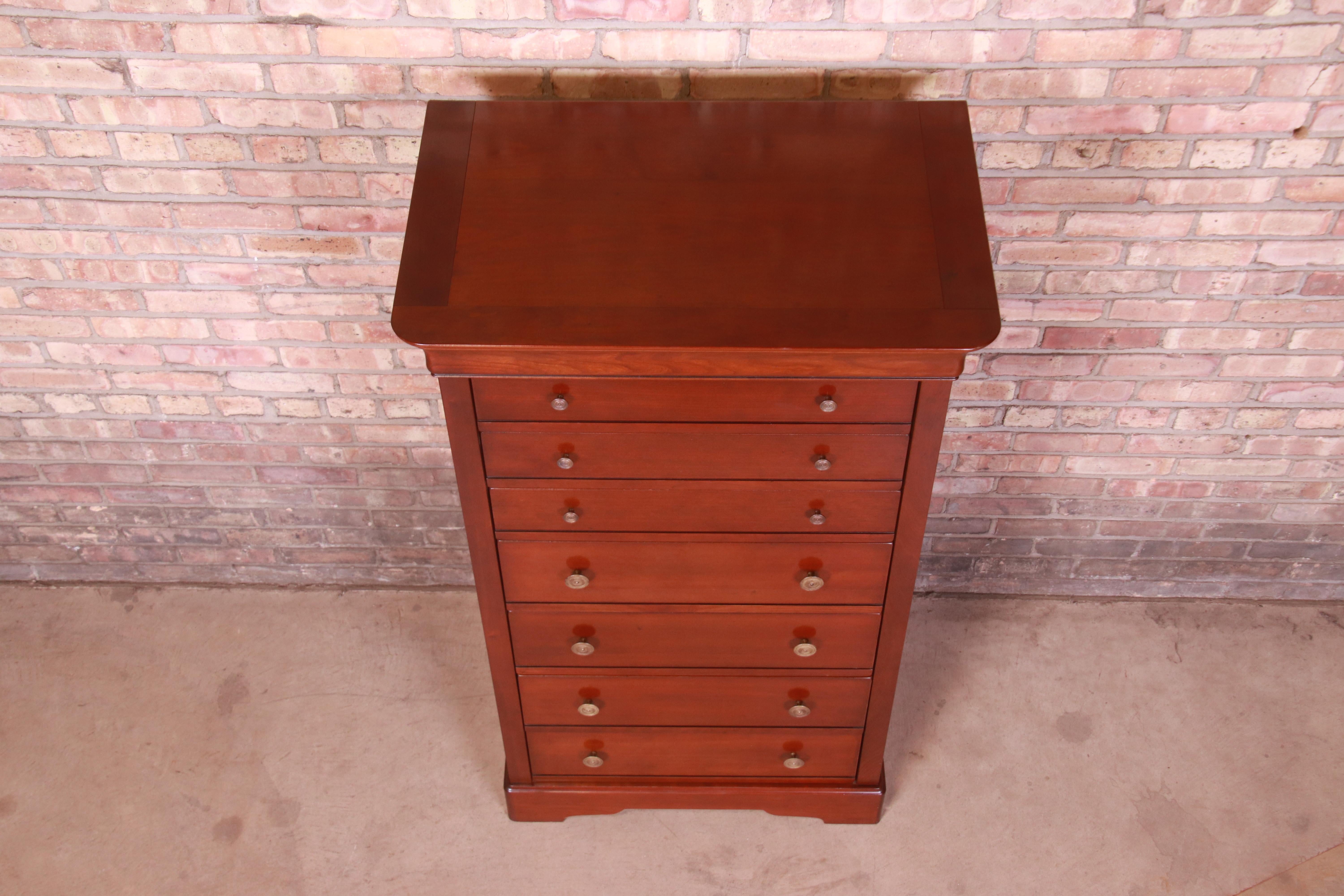 Grange French Louis Philippe Cherry Wood Lingerie Chest or Semainier 9