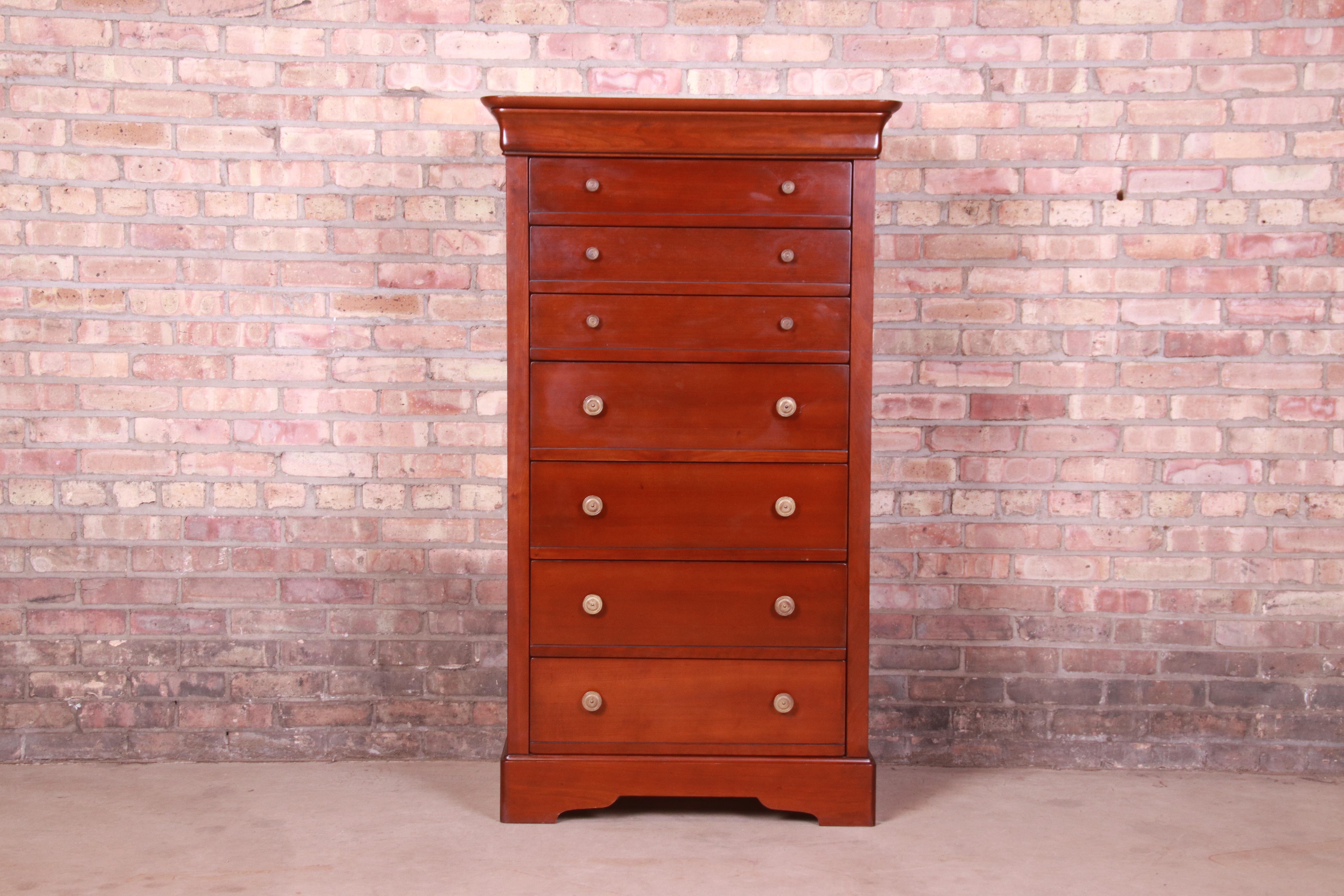 Grange French Louis Philippe Cherry Wood Lingerie Chest or Semainier 1
