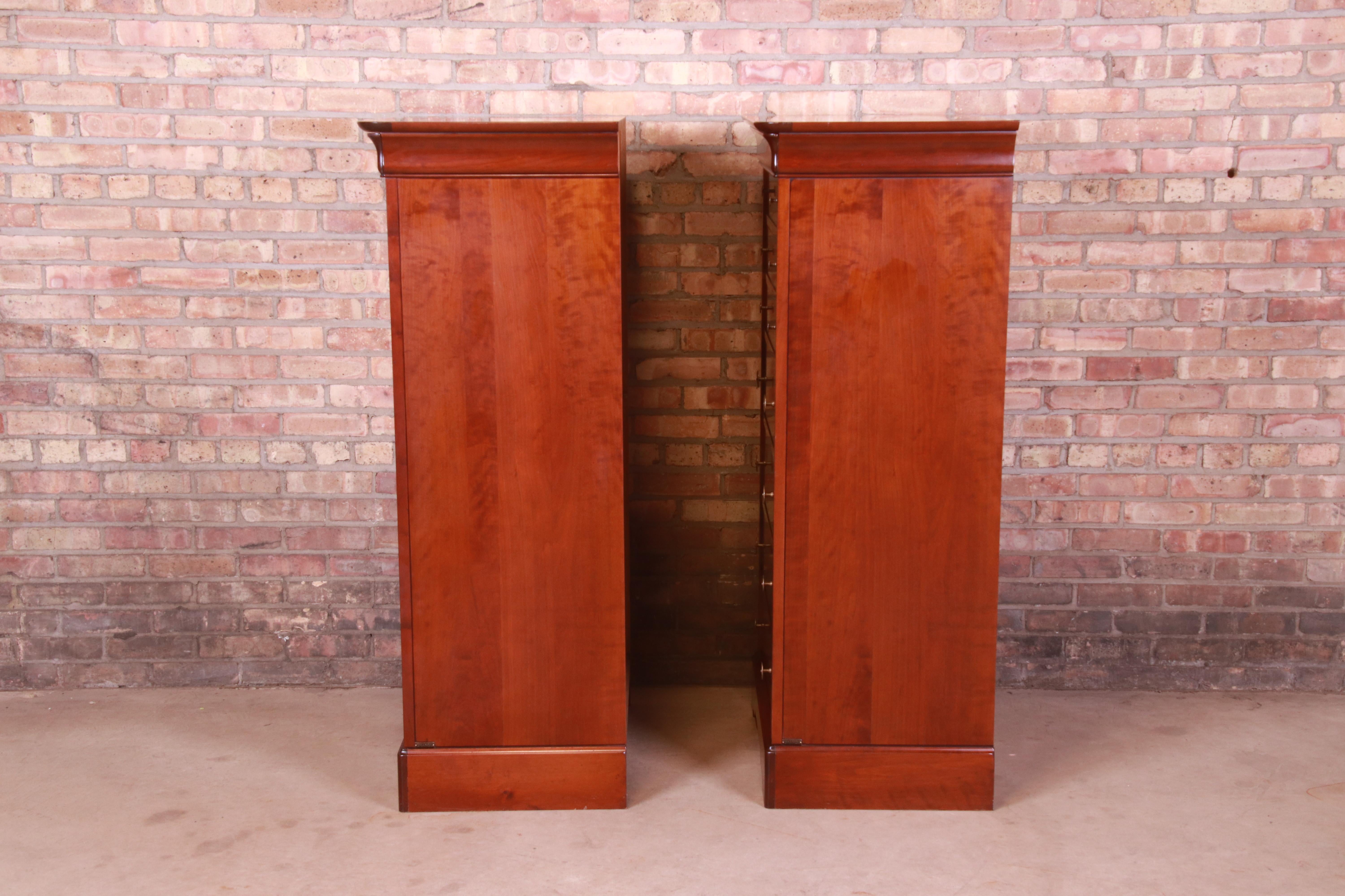 Grange French Louis Philippe Cherry Wood Lingerie Chests or Semainiers, Pair 7