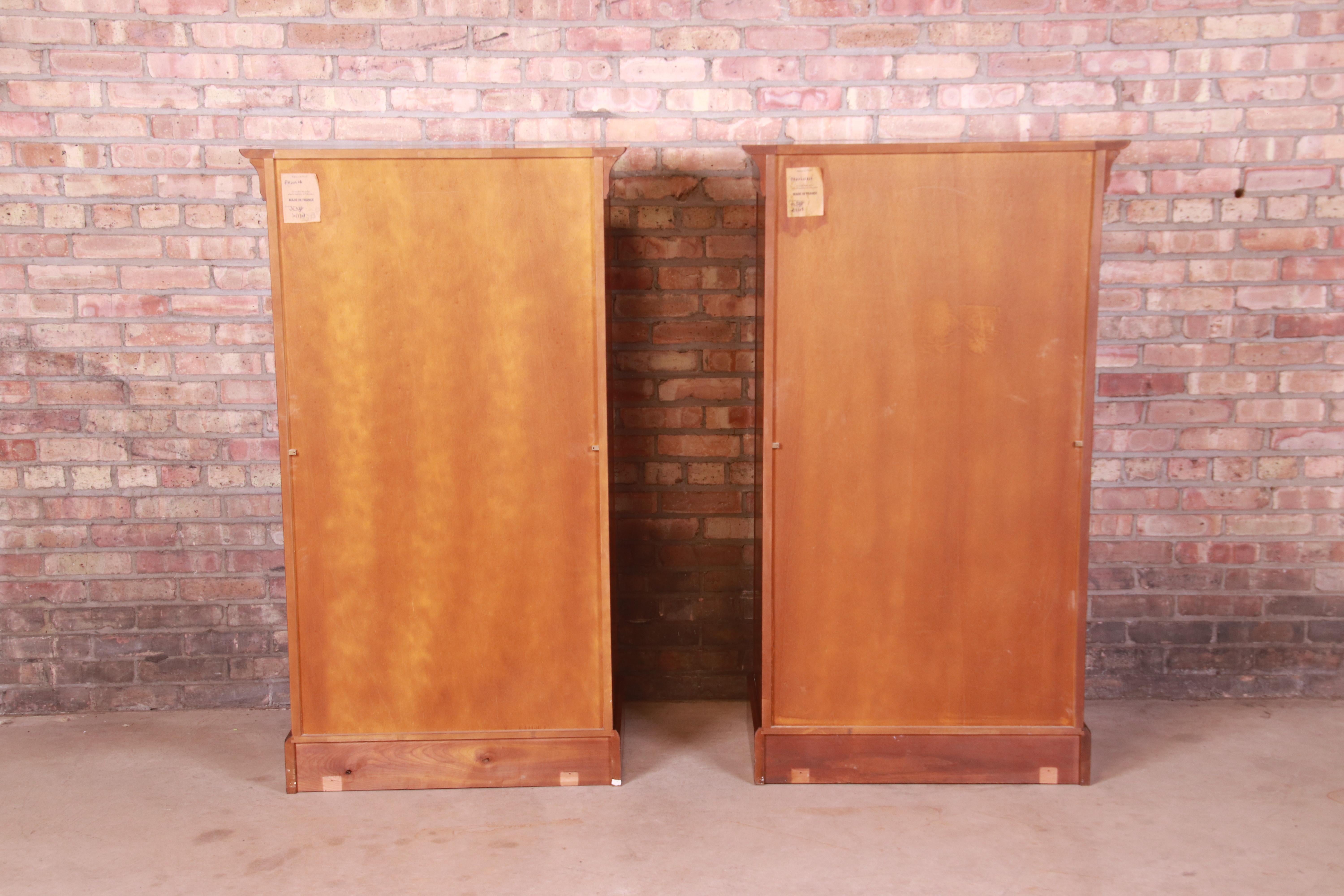 Grange French Louis Philippe Cherry Wood Lingerie Chests or Semainiers, Pair 9