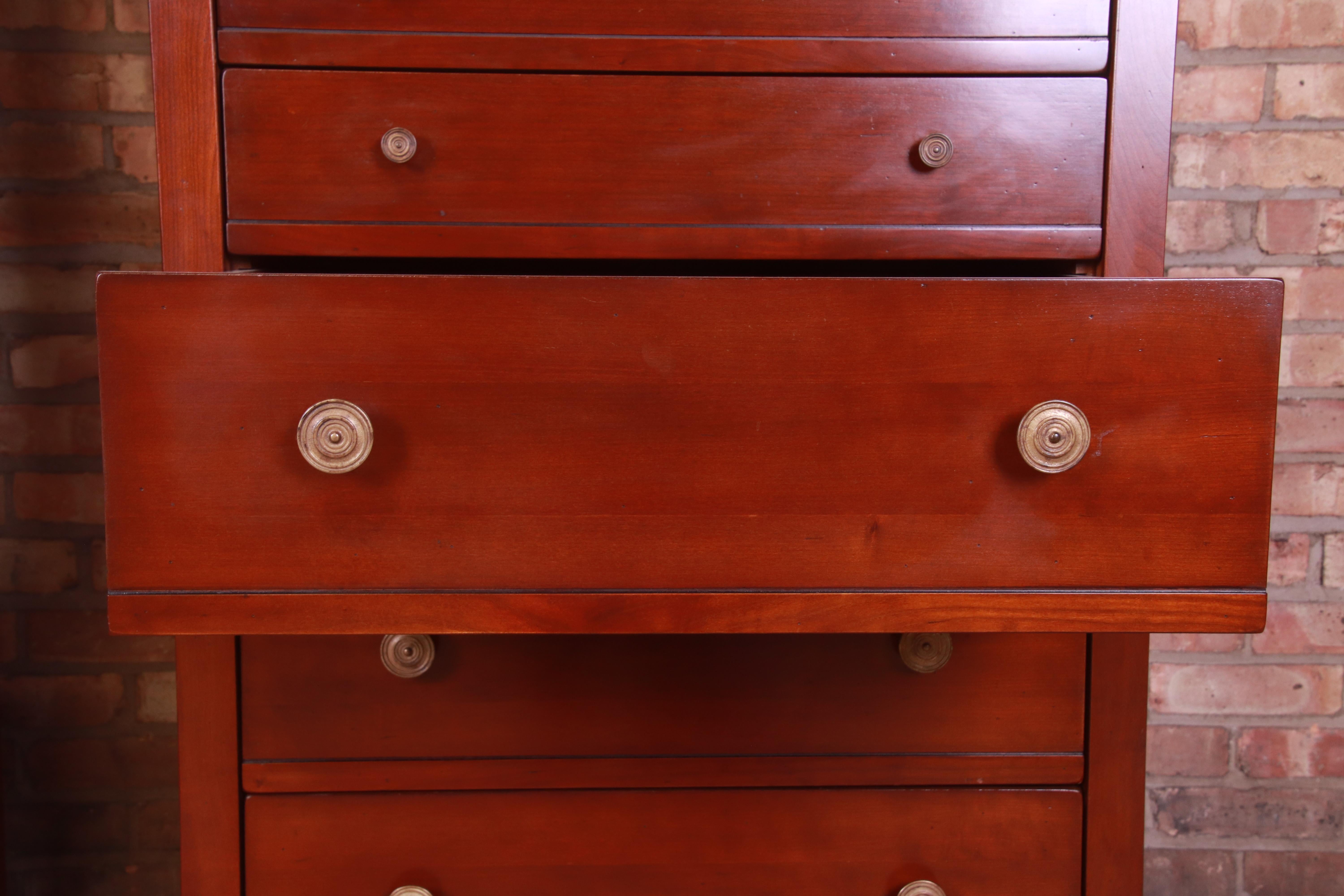 Grange French Louis Philippe Cherry Wood Lingerie Chests or Semainiers, Pair 2