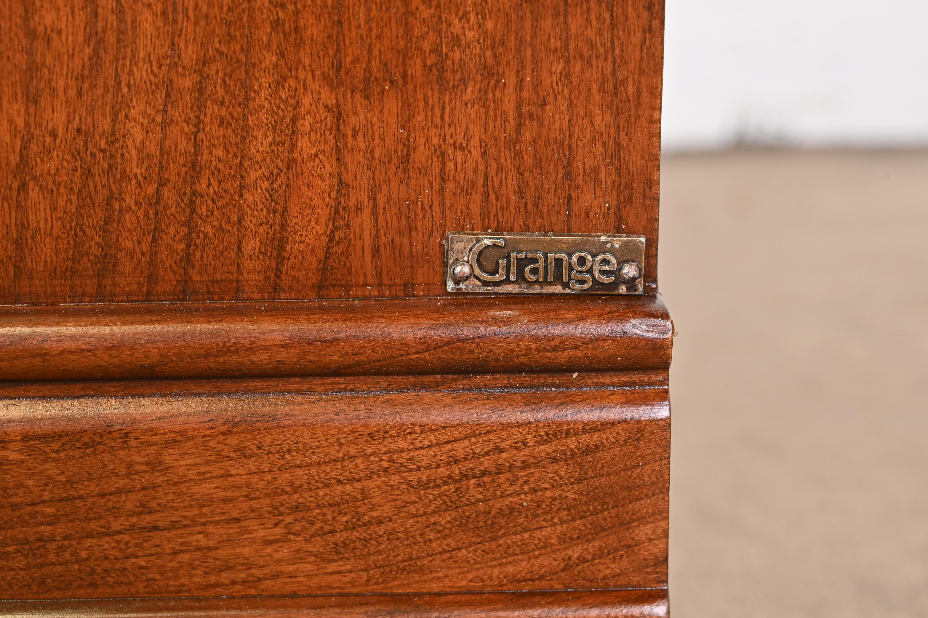 Grange French Louis Philippe Cherry Wood Nightstands, Newly Refinished 9