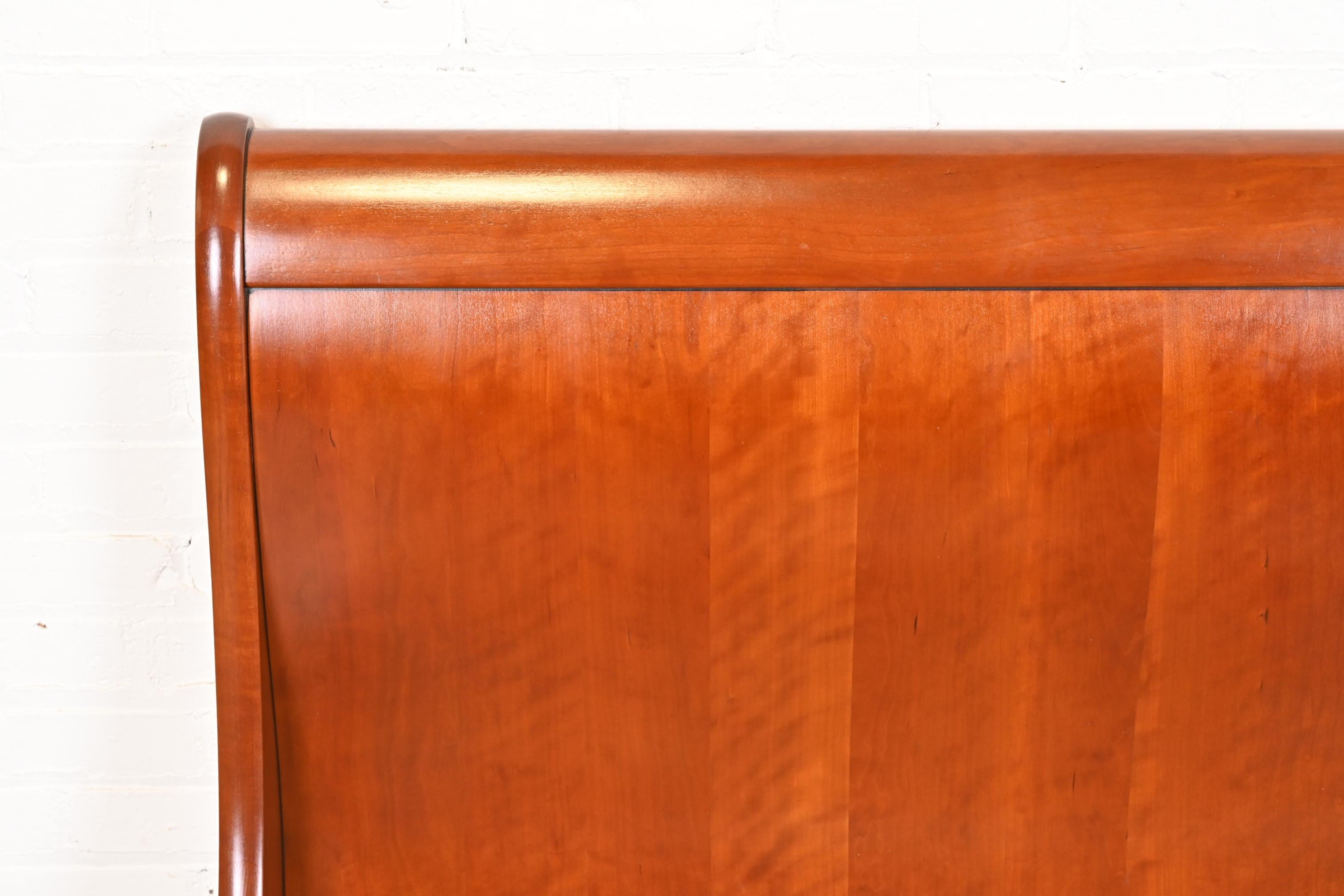 Grange French Louis Philippe Cherry Wood Queen Size Sleigh Bed 6