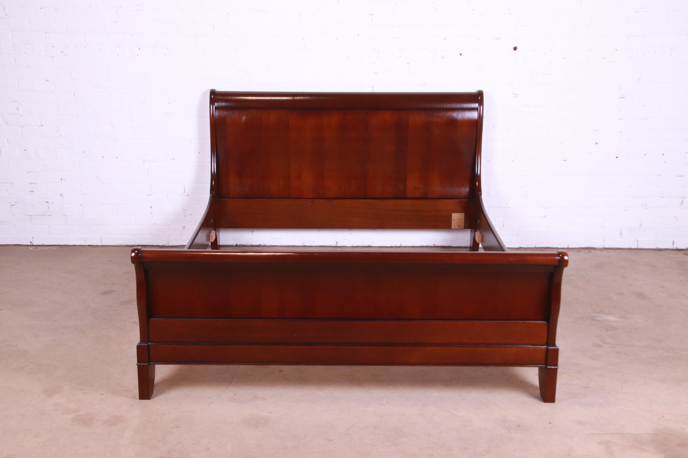 sleigh bed cherry wood
