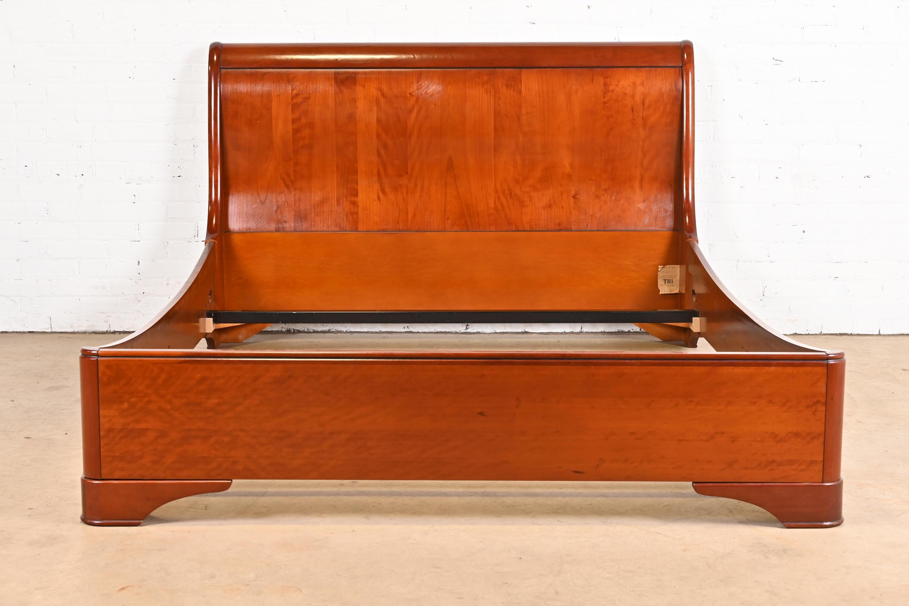 Grange French Louis Philippe Cherry Wood Queen Size Sleigh Bed 2