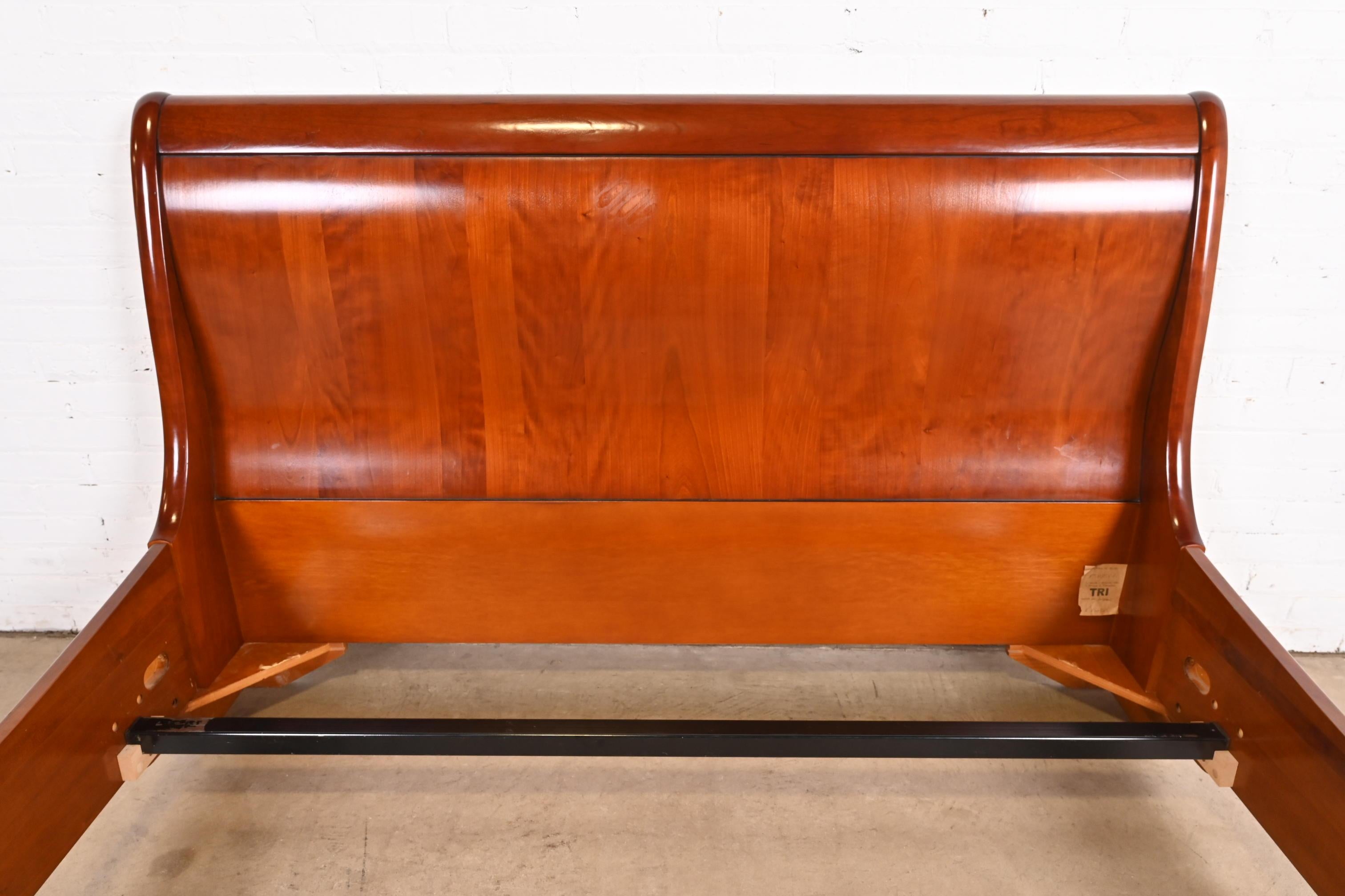 Grange French Louis Philippe Cherry Wood Queen Size Sleigh Bed 3