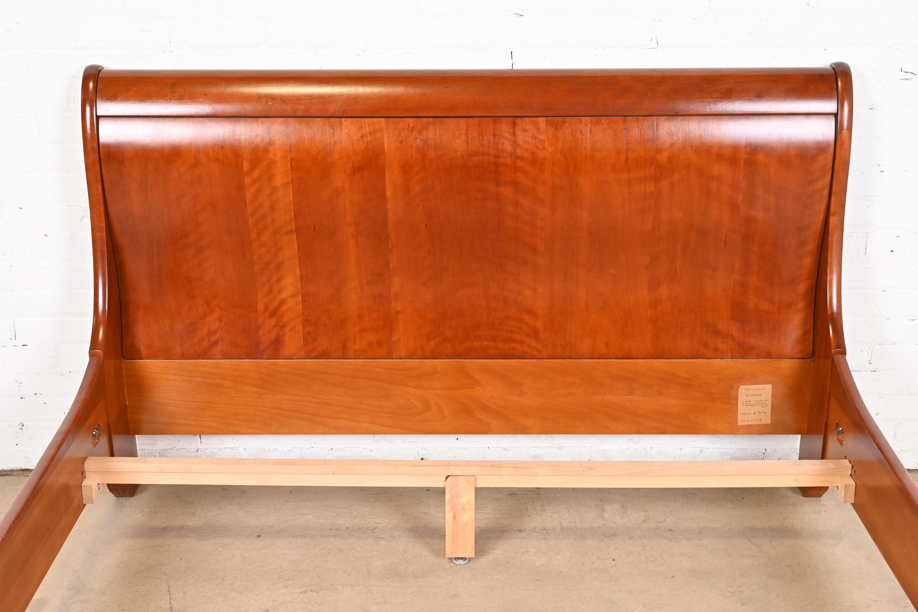 Grange French Louis Philippe Cherry Wood Queen Size Sleigh Bed 3