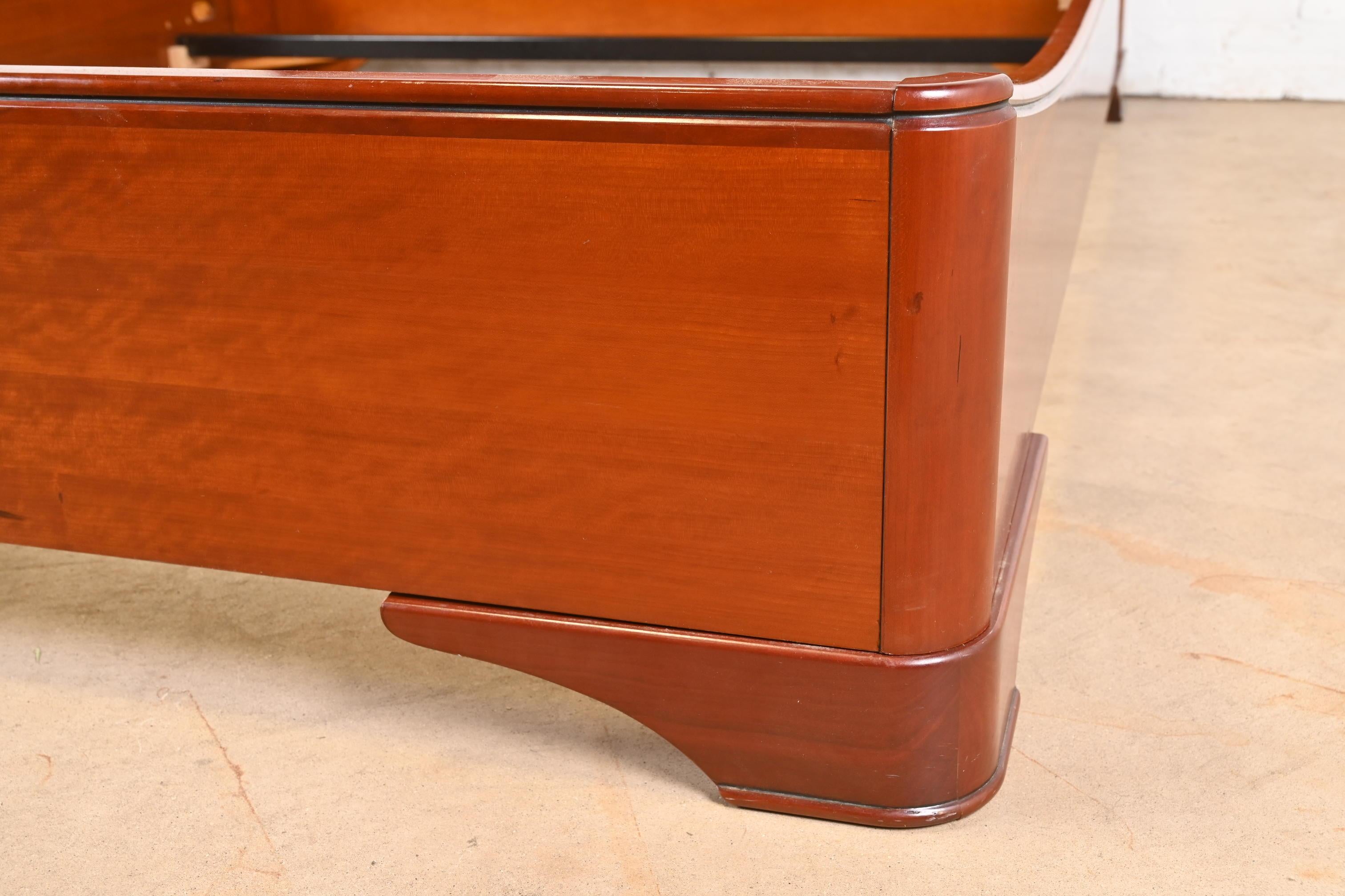 Grange French Louis Philippe Cherry Wood Queen Size Sleigh Bed 4