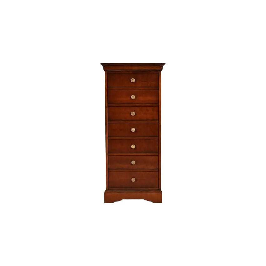 Grange – Französische Louis-Philippe-Kommode aus massivem Kirschholz oder „Semainier“ im Angebot