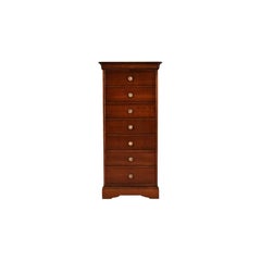 Comò alto o “Semainier” in legno massello di ciliegio stile Luigi Filippo francese, Grange