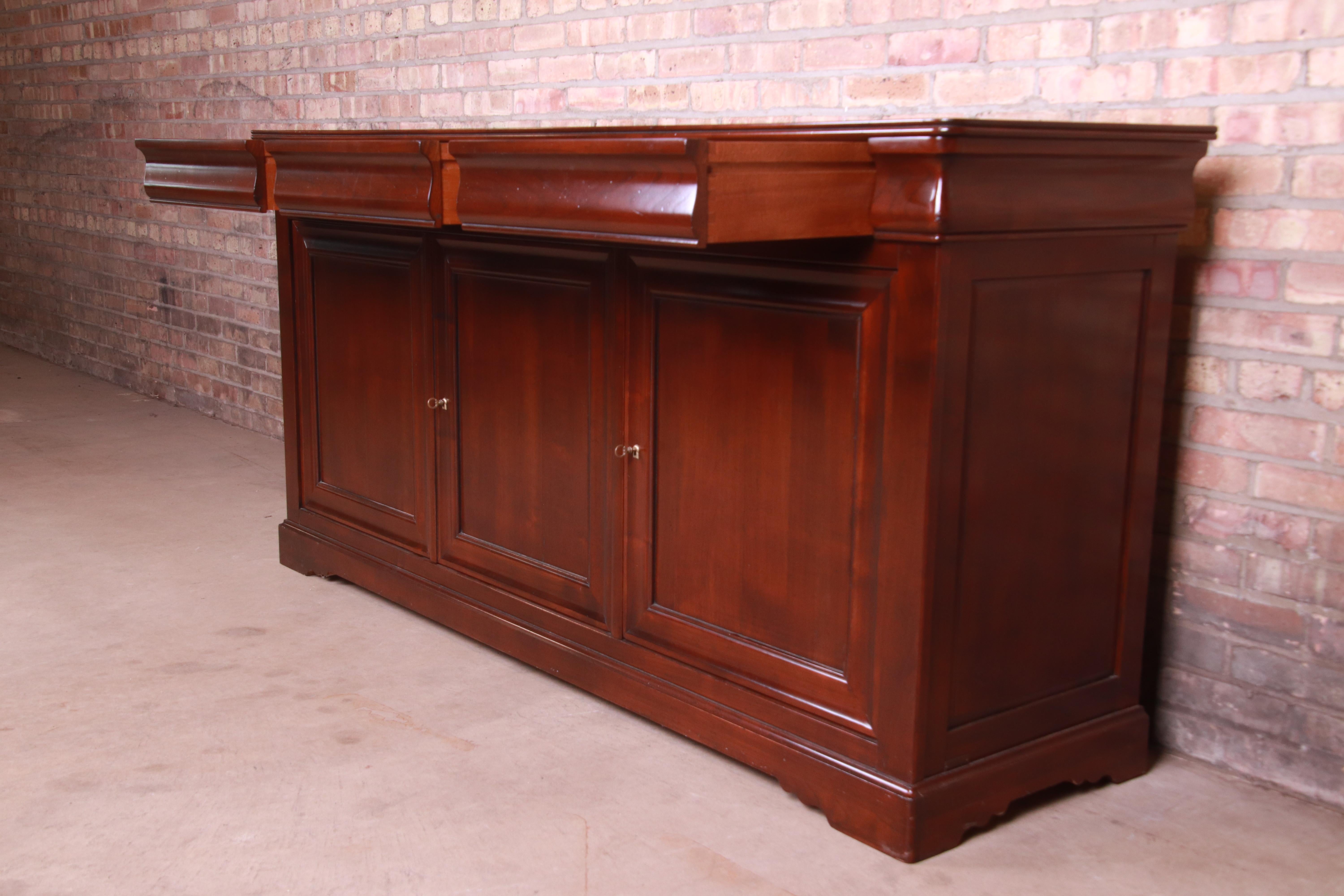 Grange French Provincial Cherry Wood Sideboard Credenza or Bar Cabinet 3