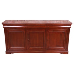 Grange French Provincial Cherry Wood Sideboard Credenza or Bar Cabinet