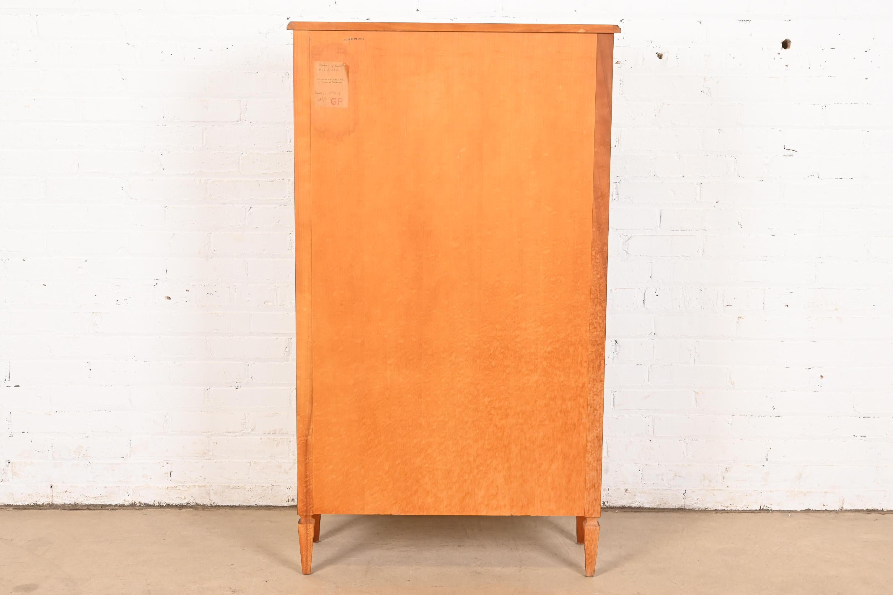 Grange French Regency Louis XVI Cherry Wood Bookcase or Display Cabinet For Sale 6