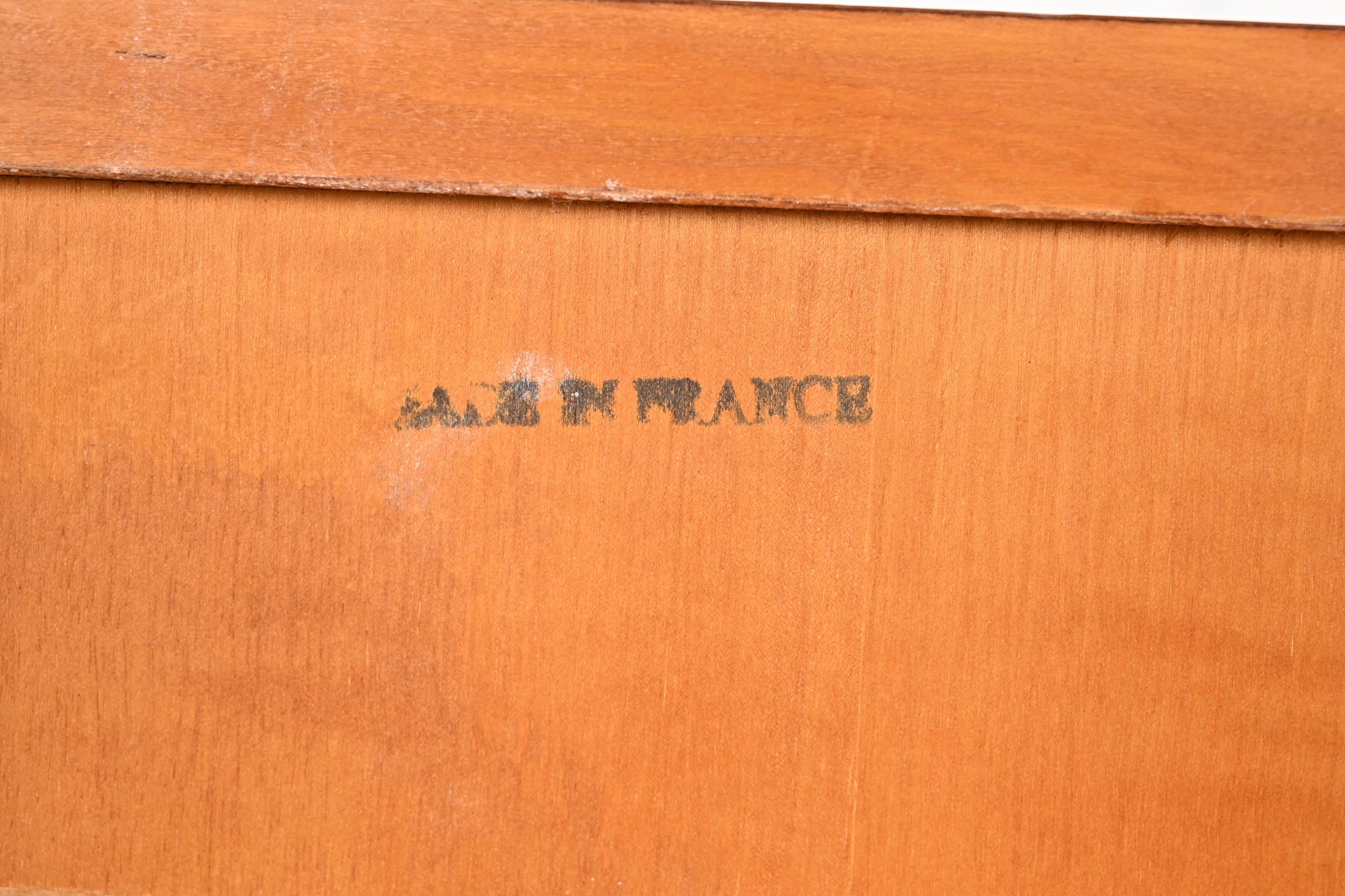 Grange French Regency Louis XVI Cherry Wood Bookcase or Display Cabinet For Sale 7