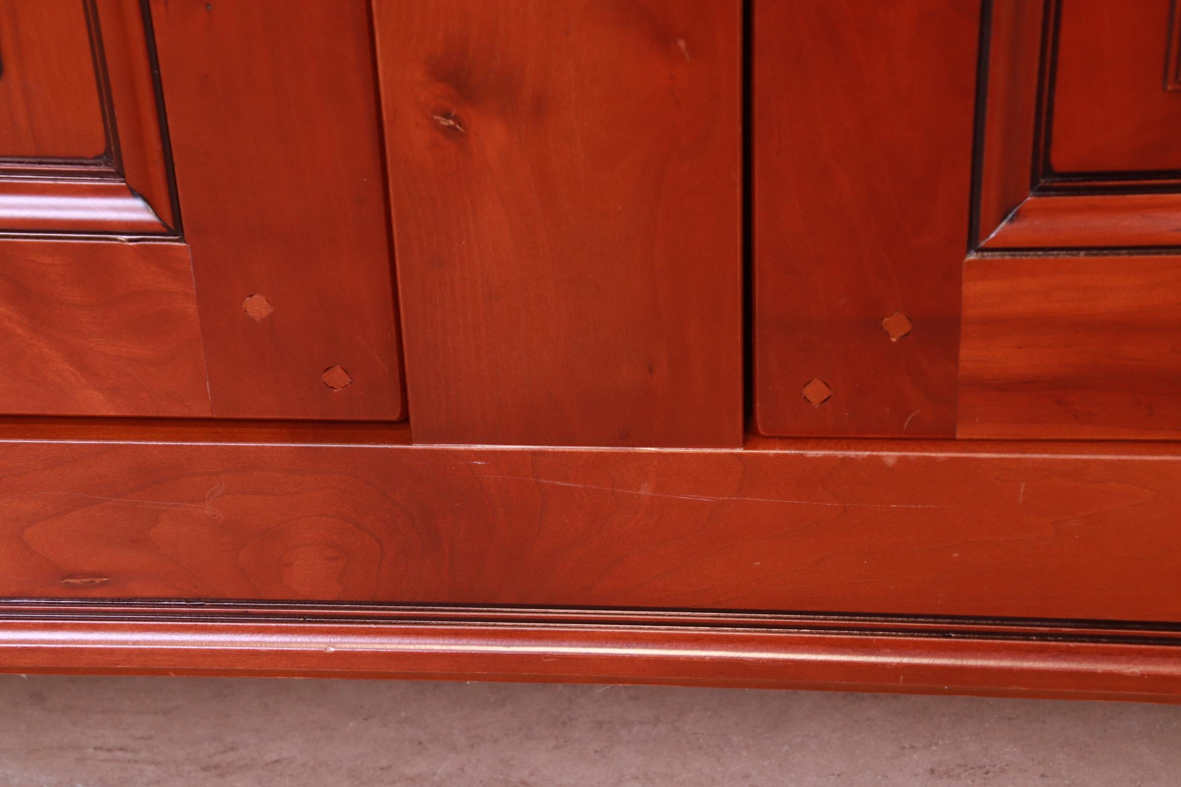 Grange French Regency Louis XVI Cherry Wood Sideboard or Bar Cabinet 8