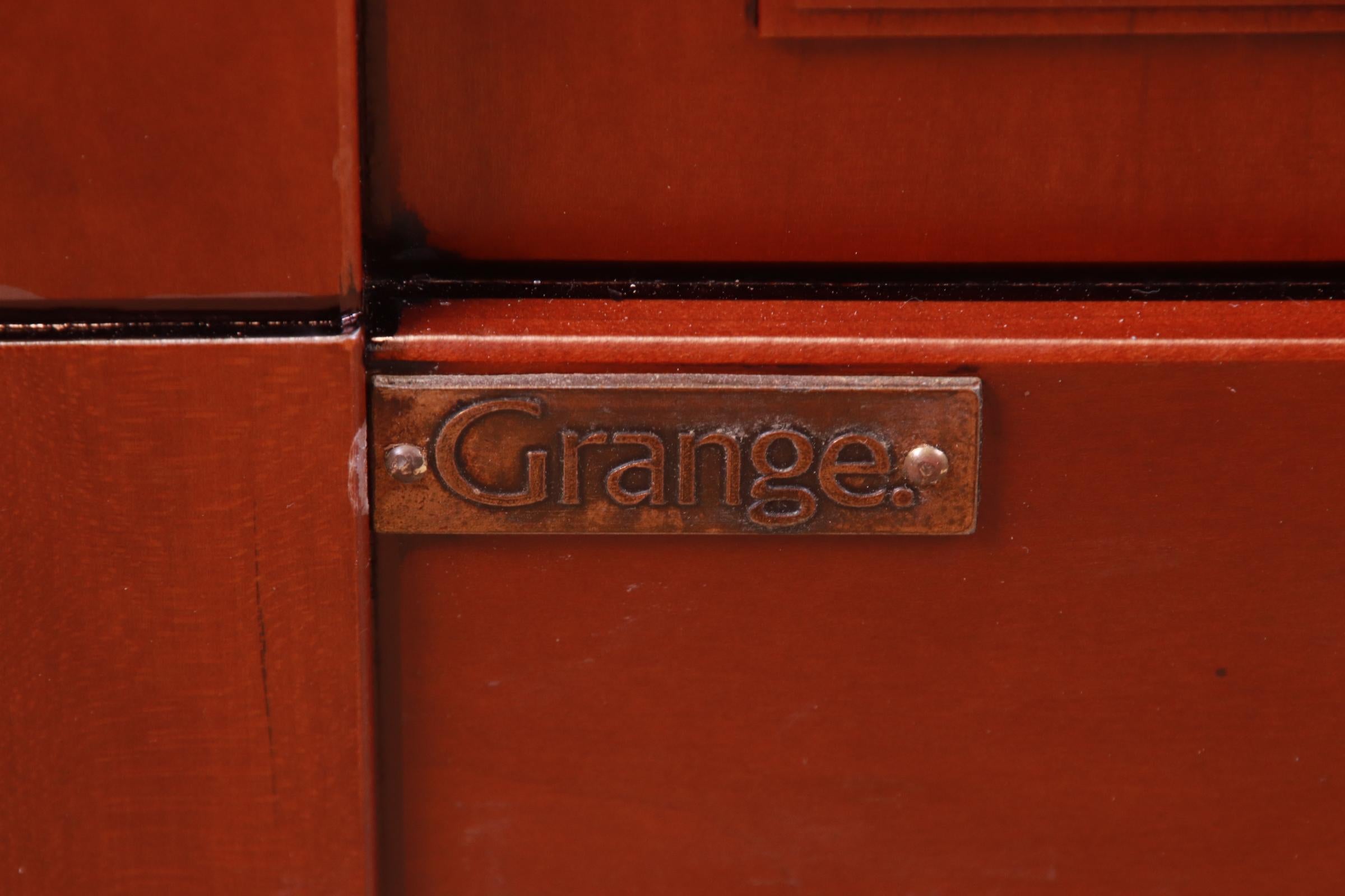 Grange French Regency Louis XVI Cherry Wood Sideboard or Bar Cabinet 11