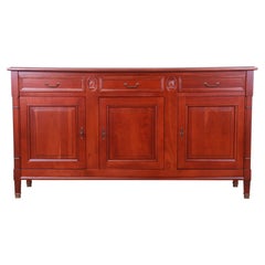Grange French Regency Louis XVI Cherry Wood Sideboard or Bar Cabinet