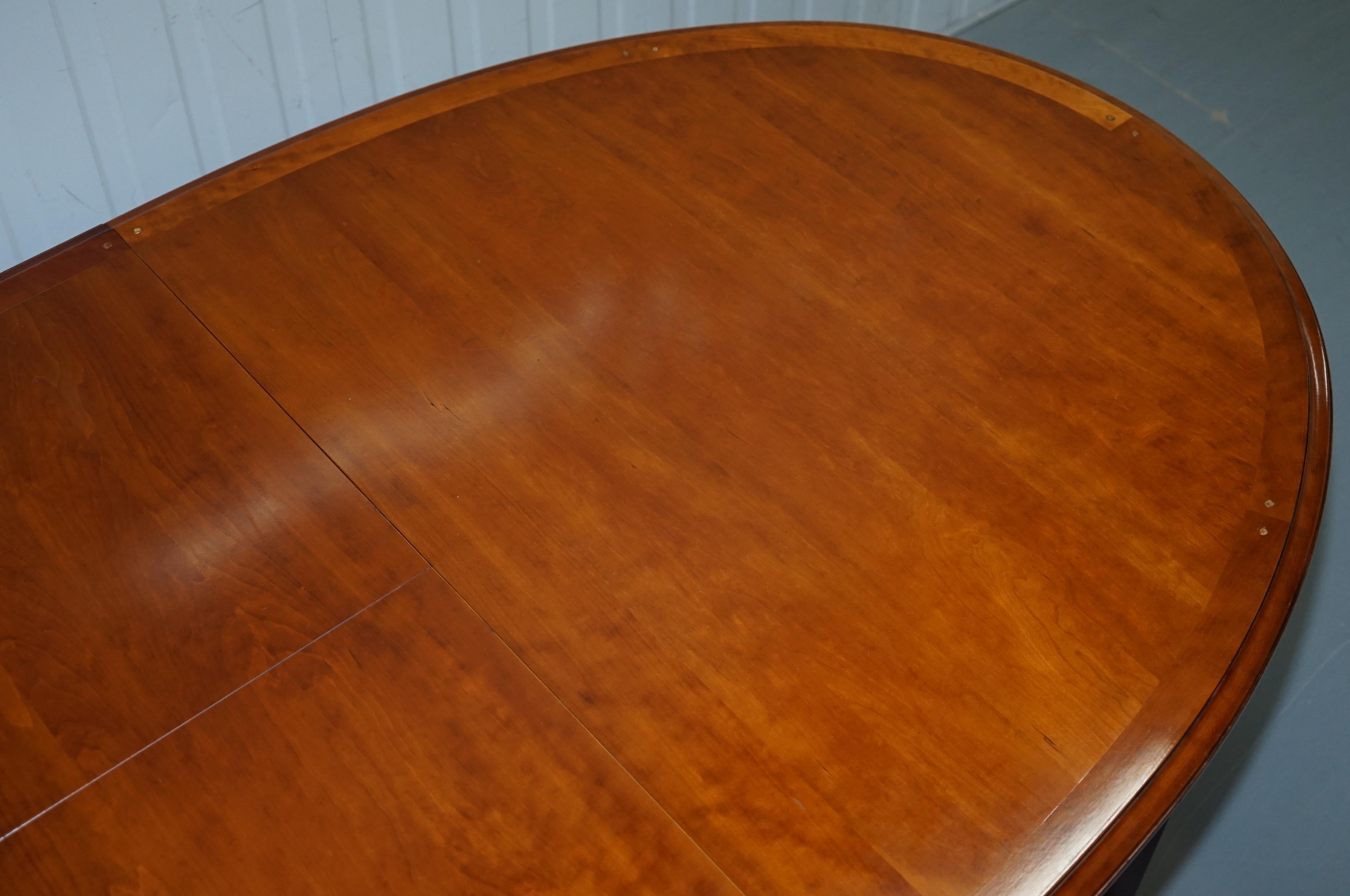 Modern Grange Made in France Cherry Wood Extending Dining Table Seats 6 8 10 12
