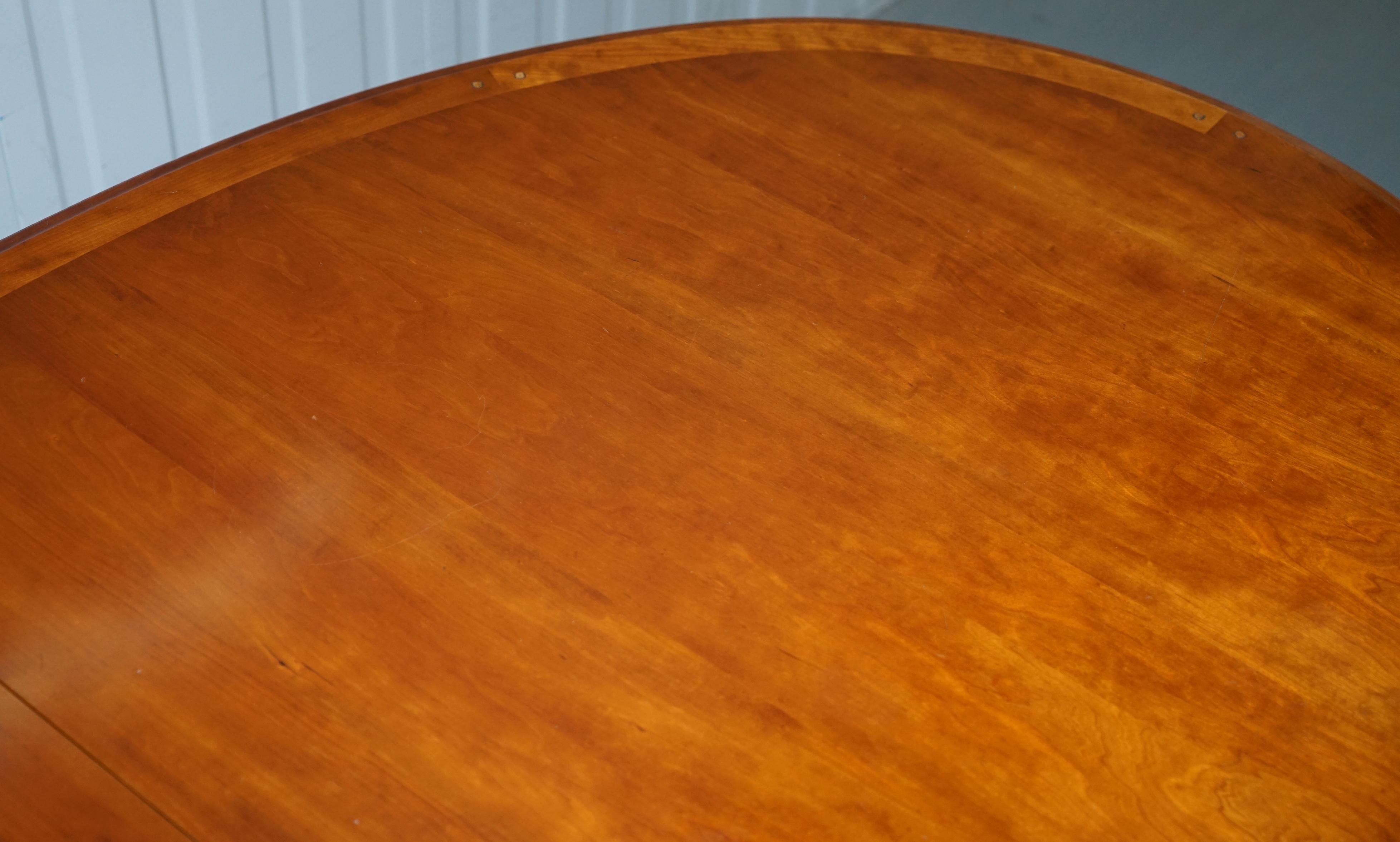 English Grange Made in France Cherry Wood Extending Dining Table Seats 6 8 10 12