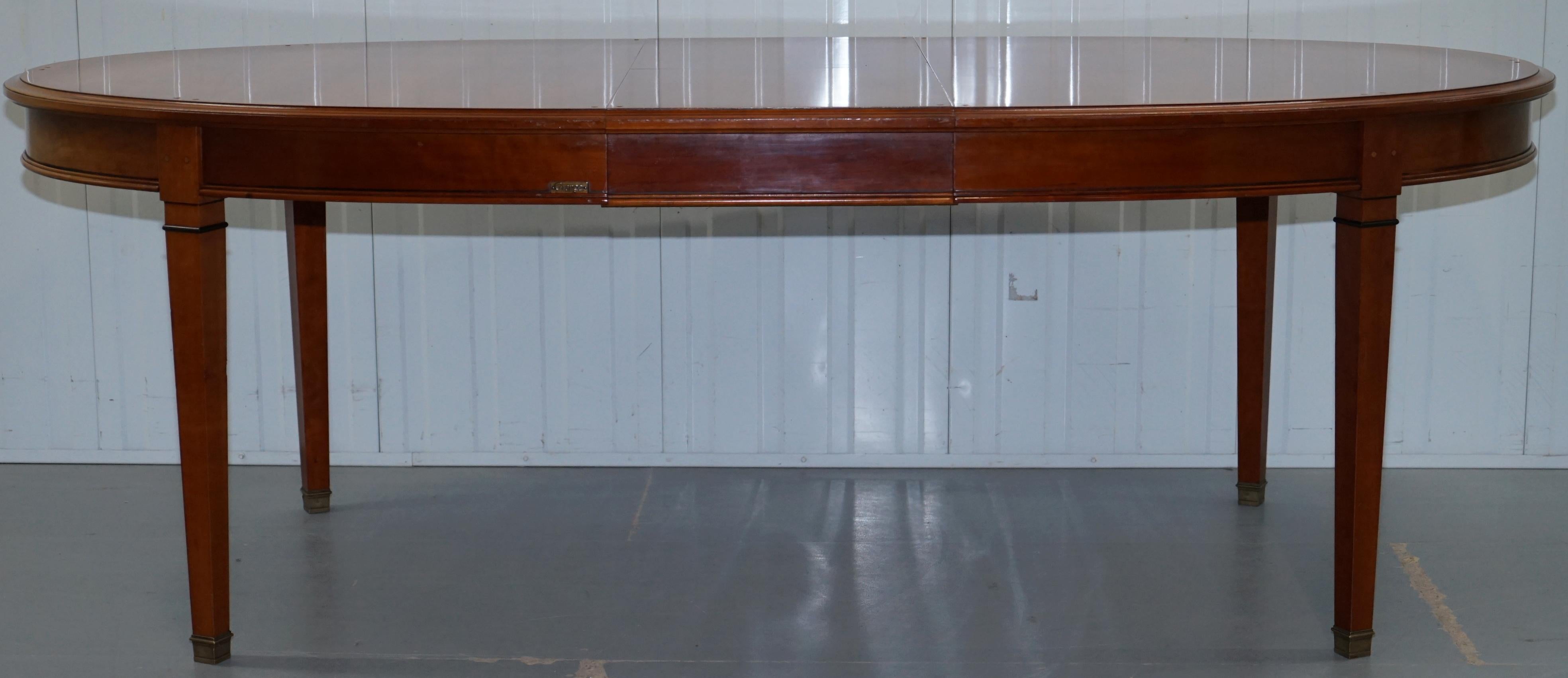 Hand-Crafted Grange Made in France Cherry Wood Extending Dining Table Seats 6 8 10 12
