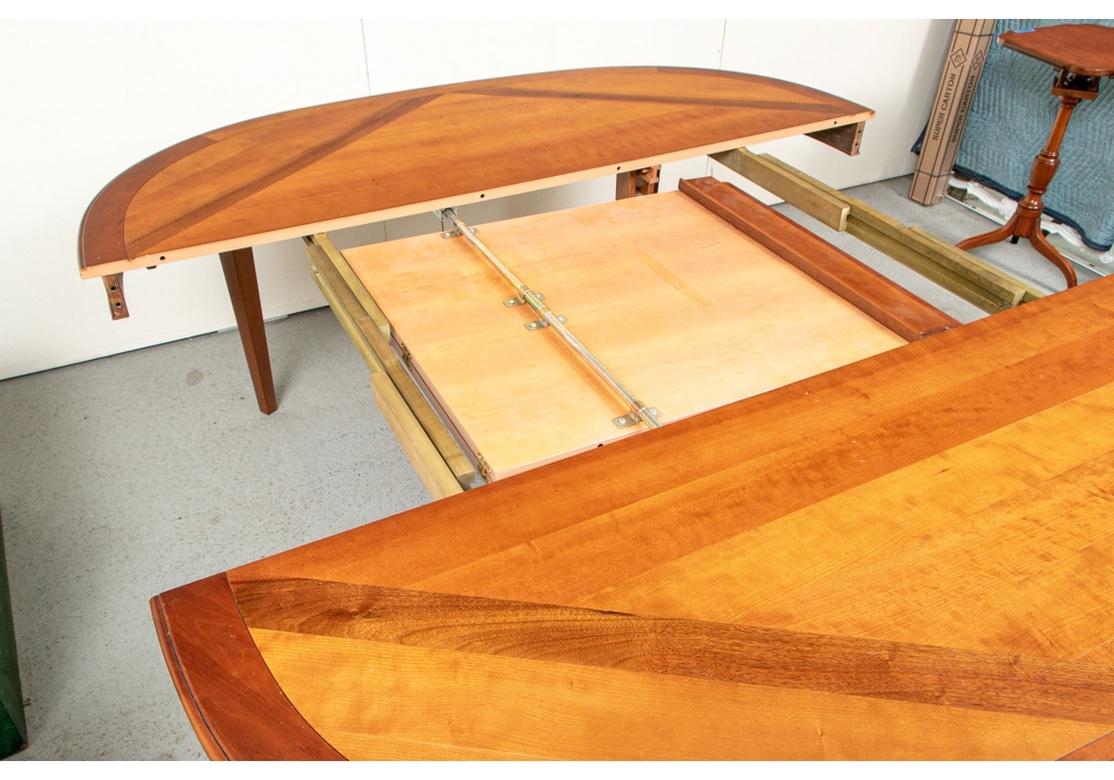 Wood Grange Oval Banded And Inlaid Dining Table