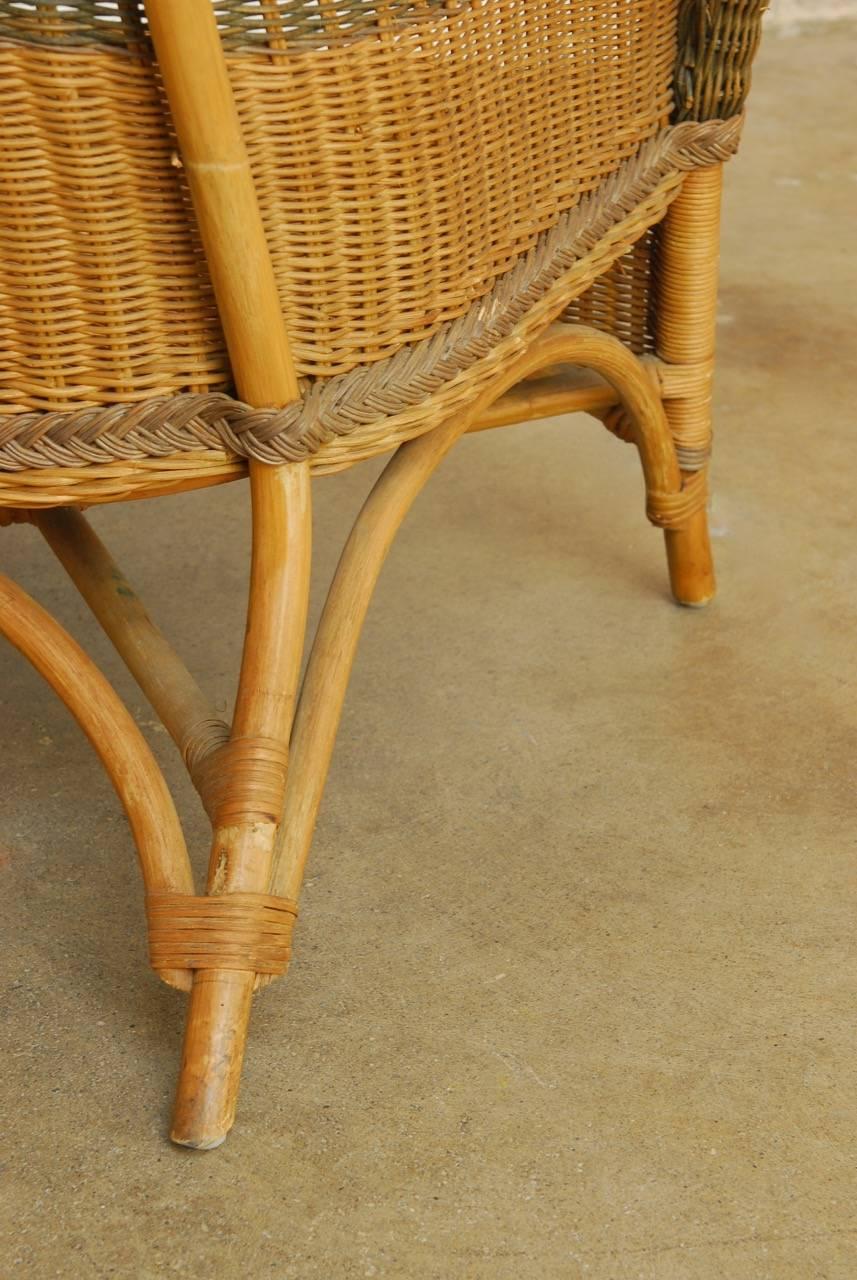 Grange Style French Wicker Club Chairs and Table 8