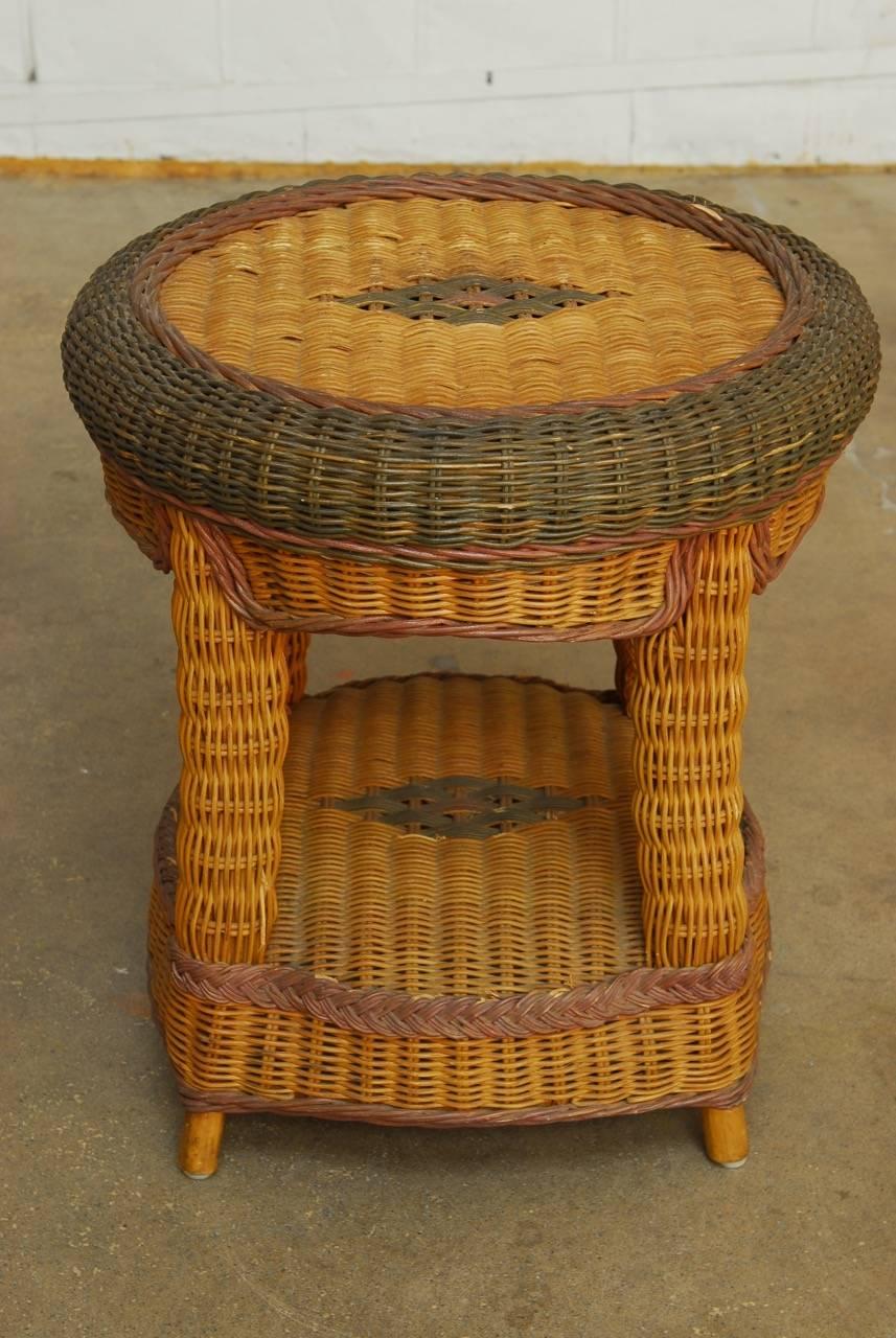 Grange Style French Wicker Club Chairs and Table 9