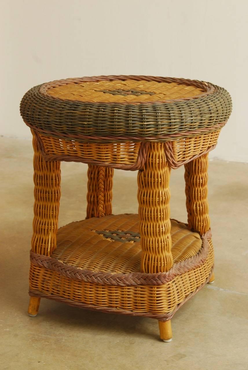 Grange Style French Wicker Club Chairs and Table 10