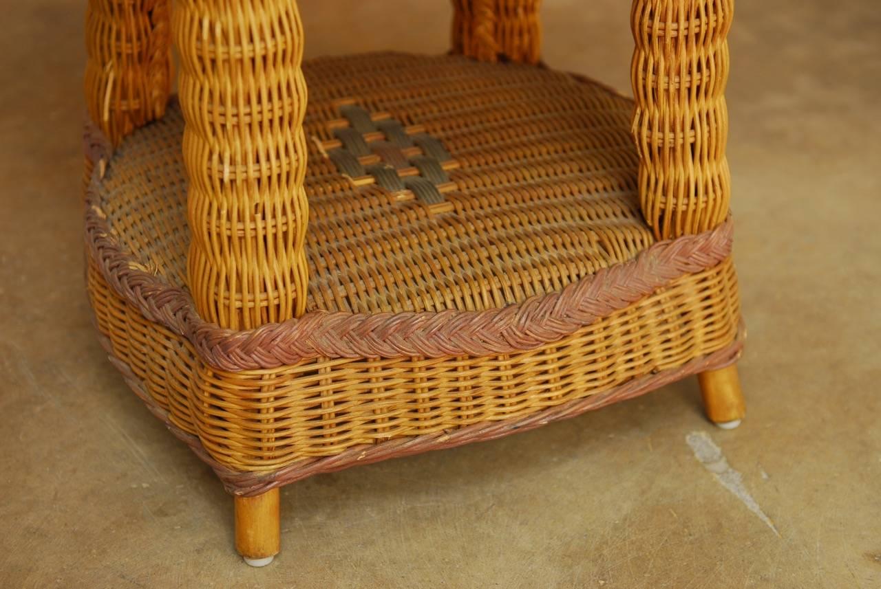 Grange Style French Wicker Club Chairs and Table 11