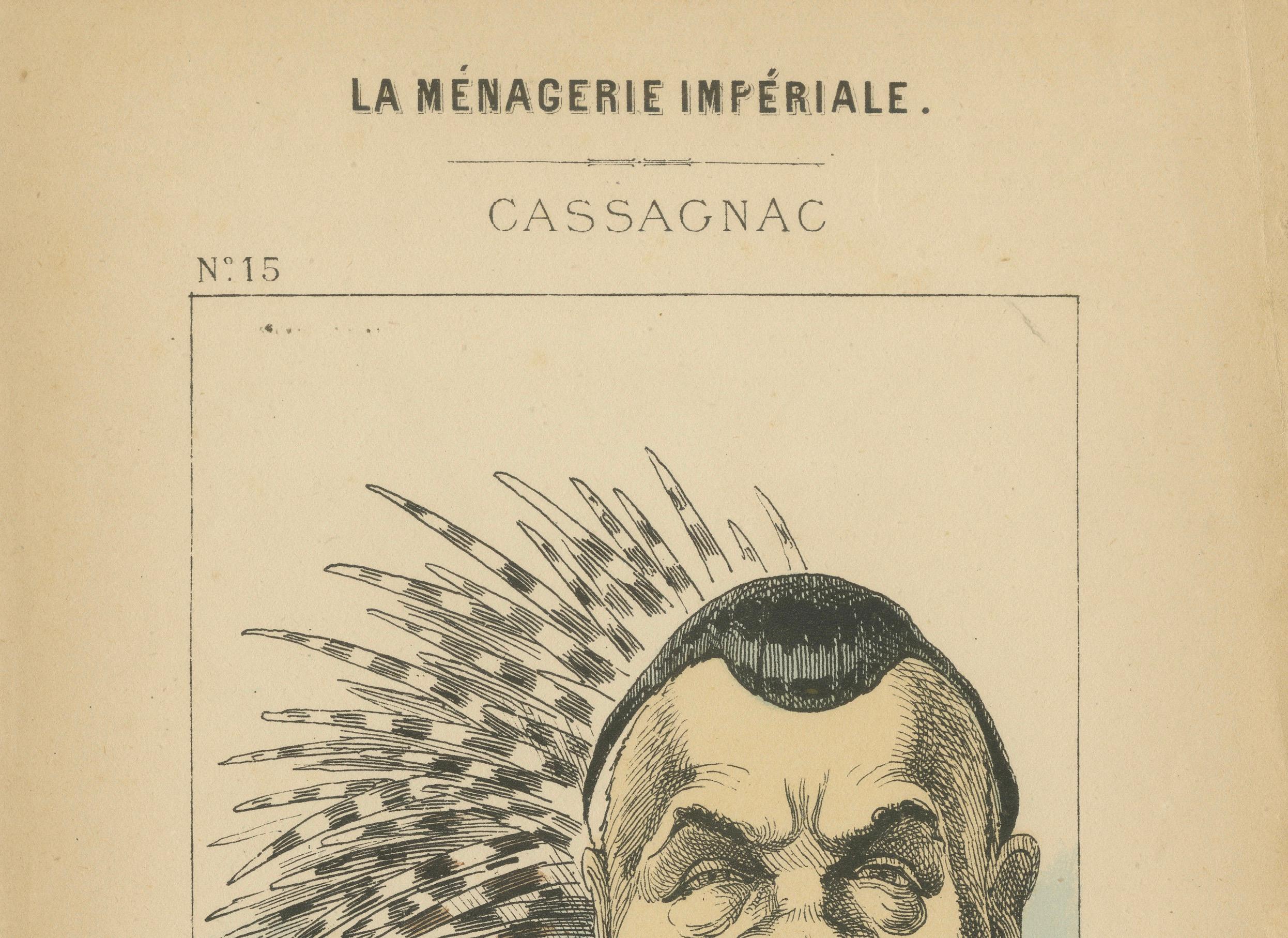 Fin du XIXe siècle Granier de Cassagnac - La Porcupine (Irritability - Violence), 1870 en vente