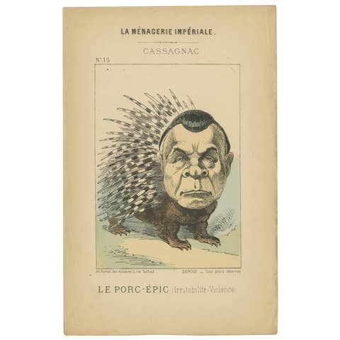 Granier de Cassagnac - The Porcupine (Irritability - Violence), 1870