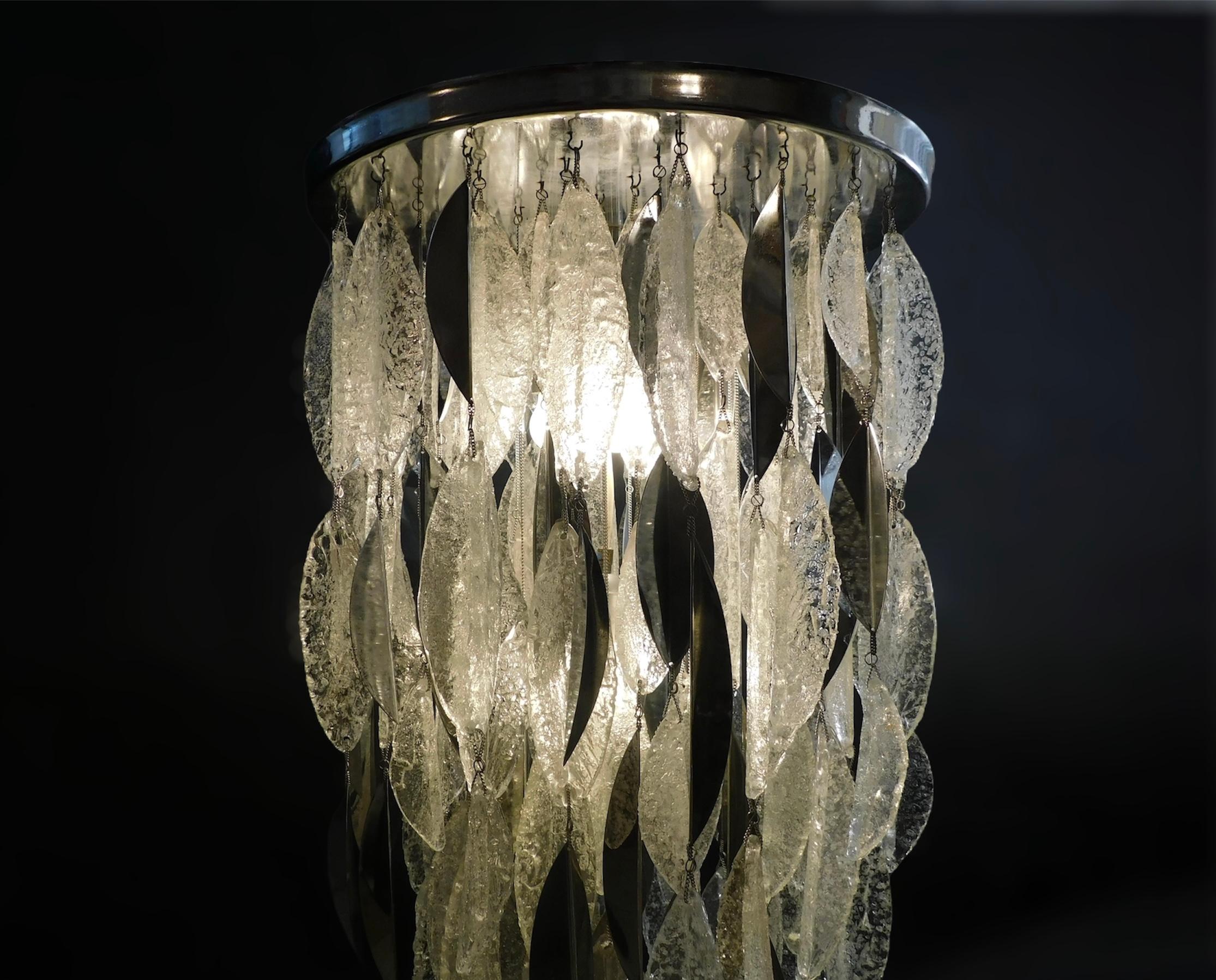 20ième siècle Monture affleurante Murano Graniglia Cascade par Mazzega Murano en vente