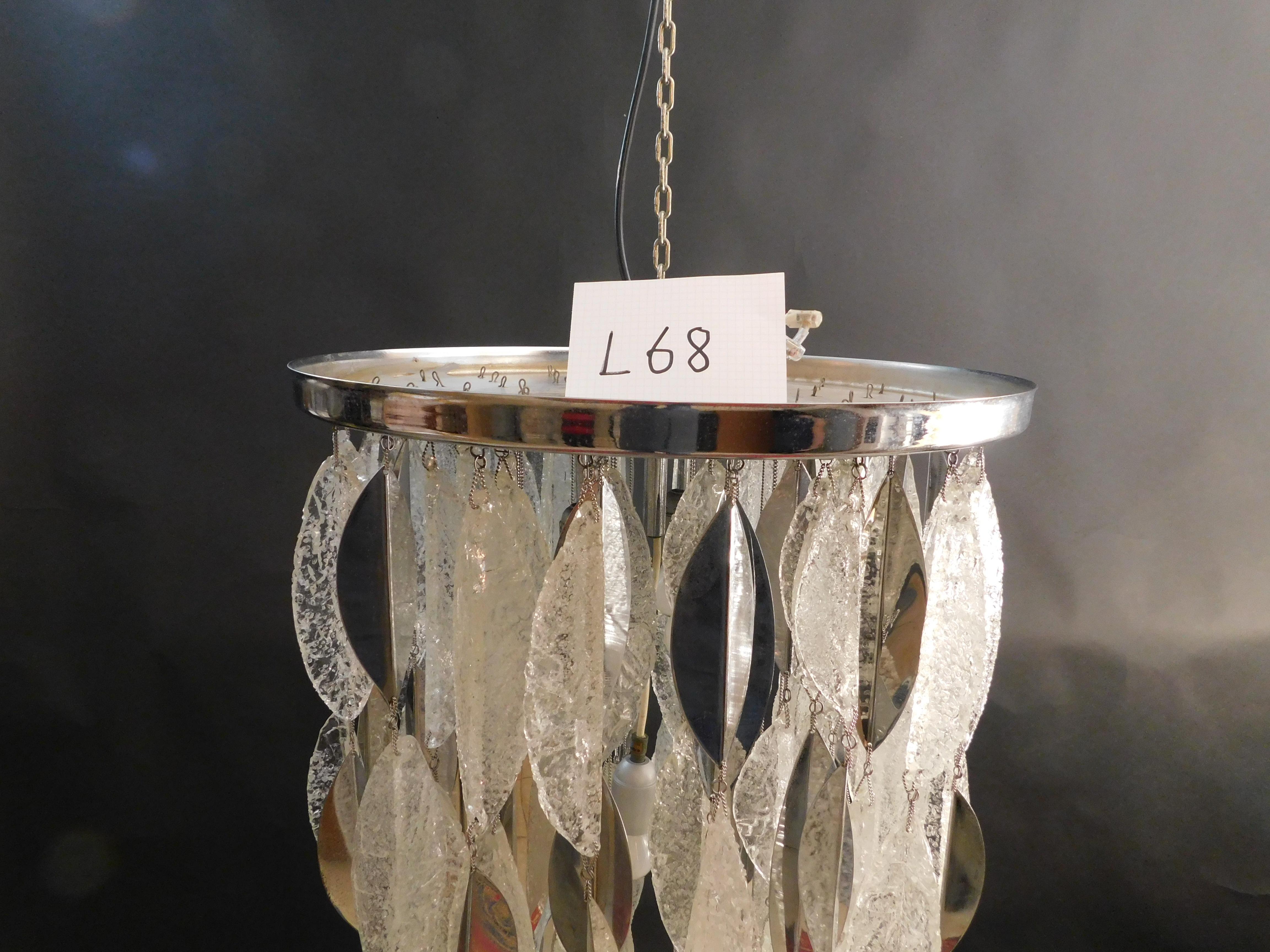 Verre de Murano Monture affleurante Murano Graniglia Cascade par Mazzega Murano en vente