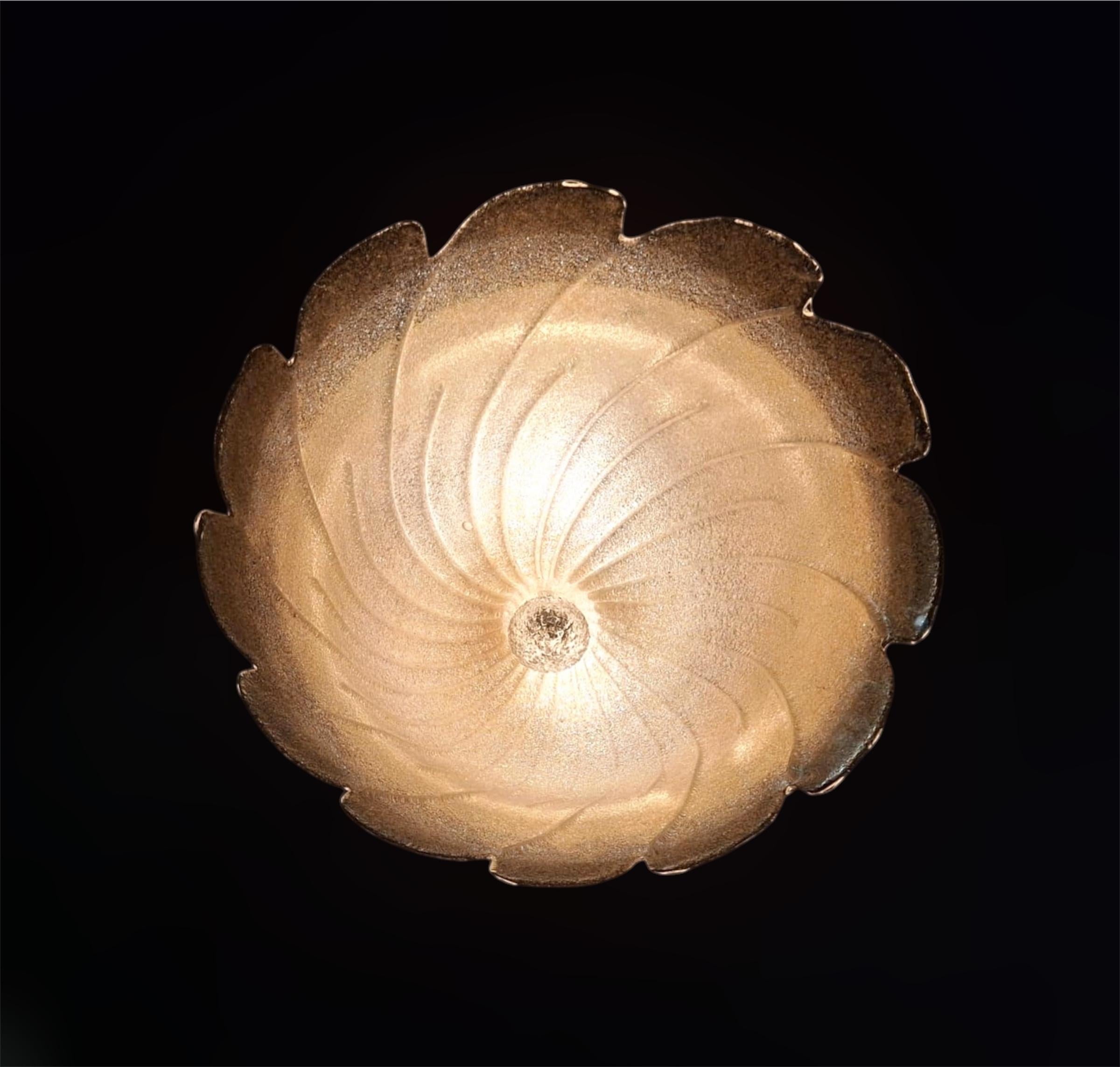 Murano Glass Graniglia Flush Mount For Sale