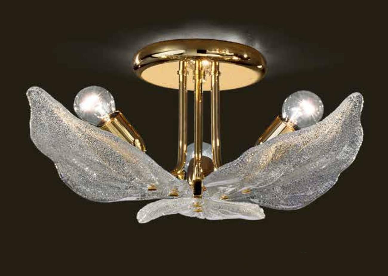 Italian Graniglia Leaf Flush Mount by Fabio Ltd For Sale